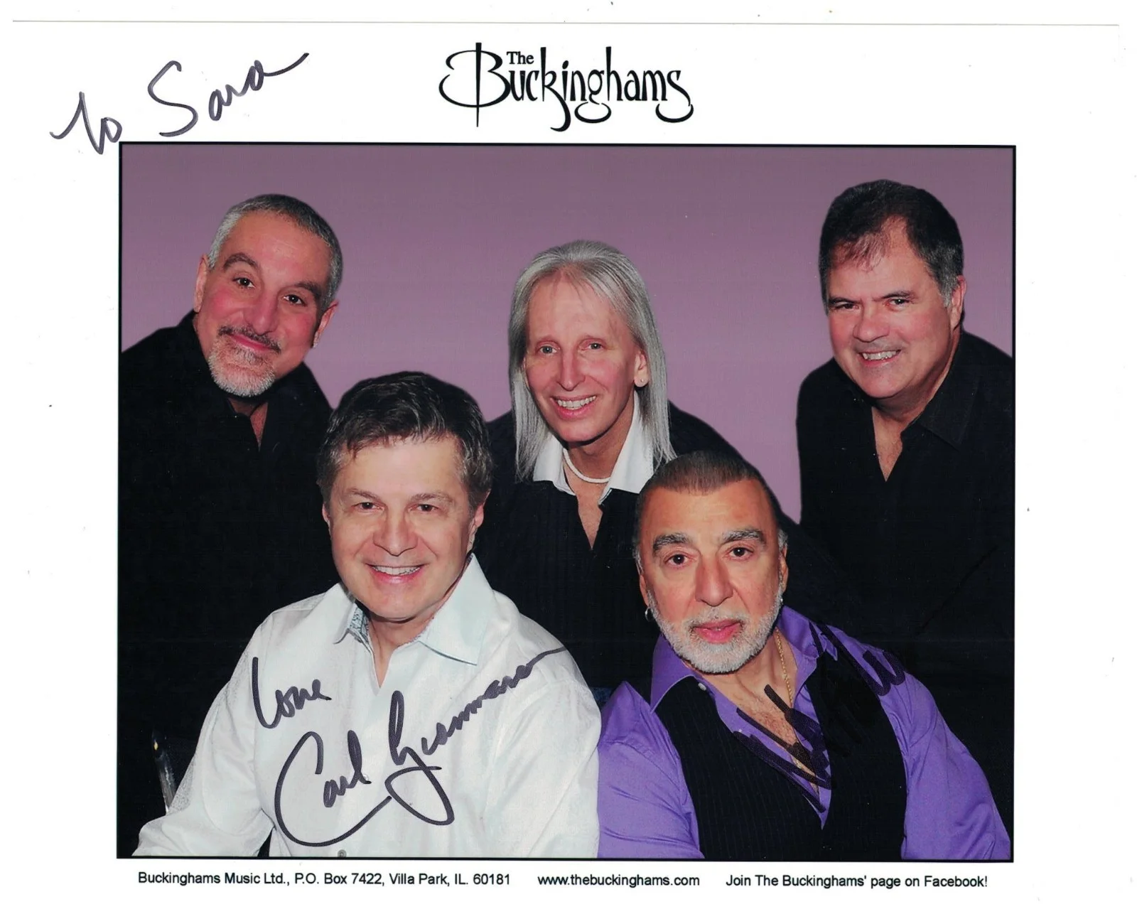 Carl Giammarese — Carl Giammarese & Nick Fortuna Signed 8 x 10 Photo Band The Buckinghams C