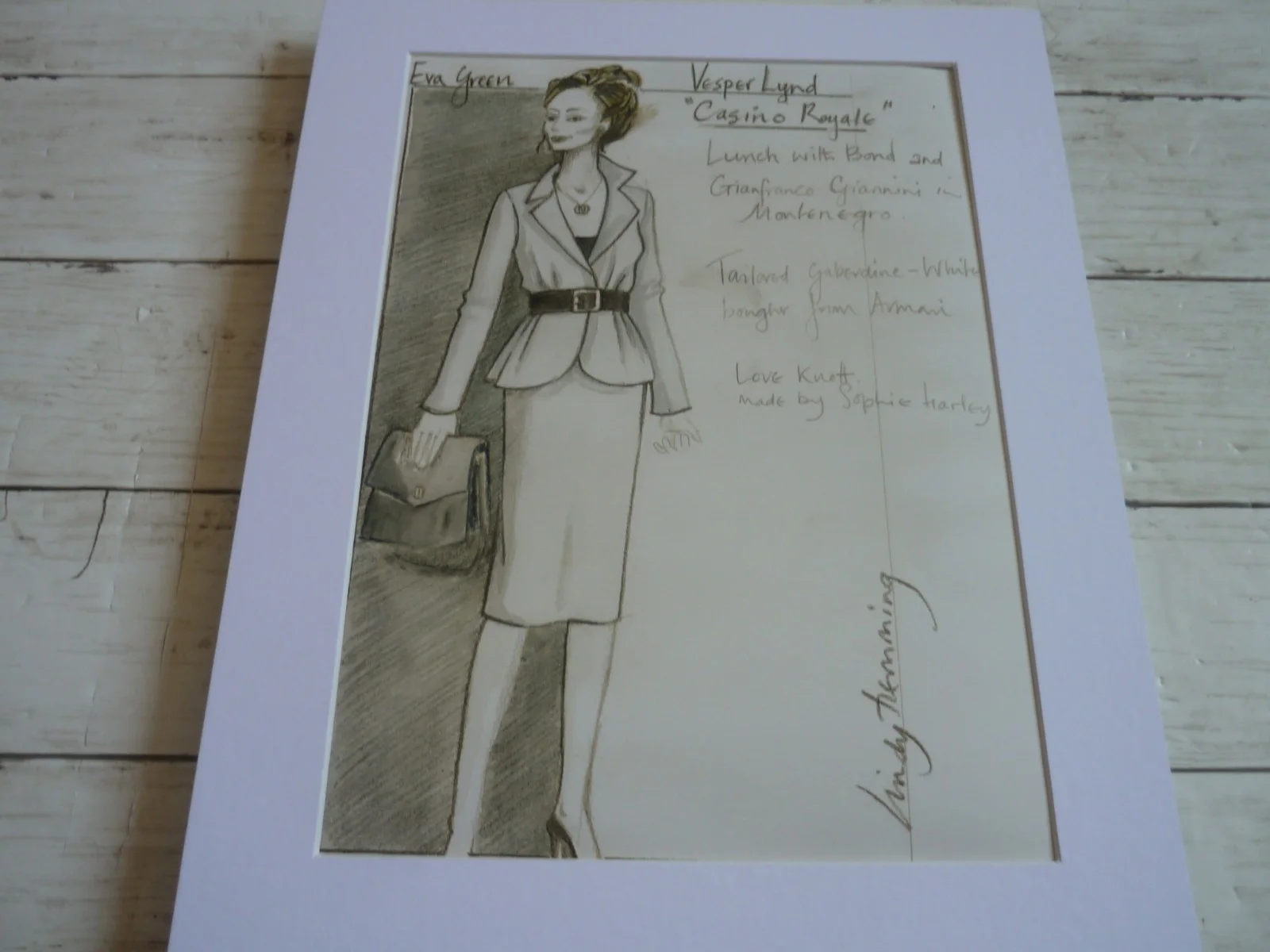 14x11 mounted 007 james bond casino royale eva green vesper lynd clothes artwork, изображение 2