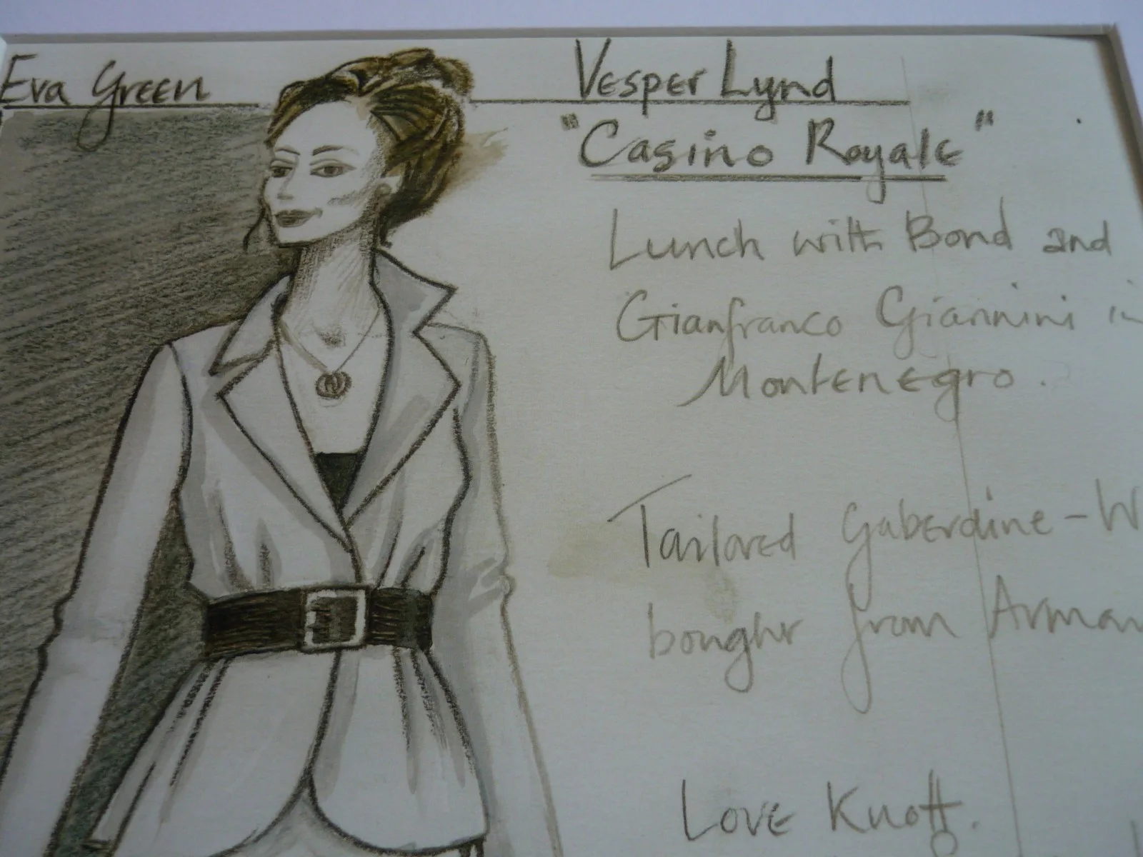 14x11 mounted 007 james bond casino royale eva green vesper lynd clothes artwork, изображение 3