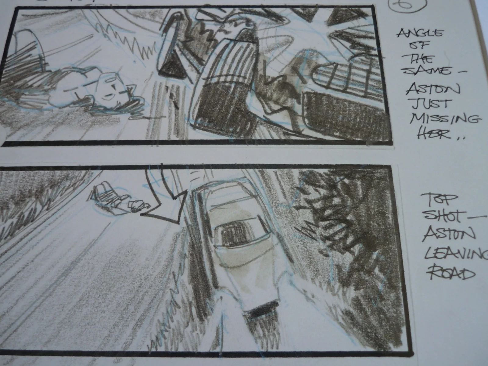 14x11 mounted 007 james bond casino royale storyboard car chase scene framed, изображение 4