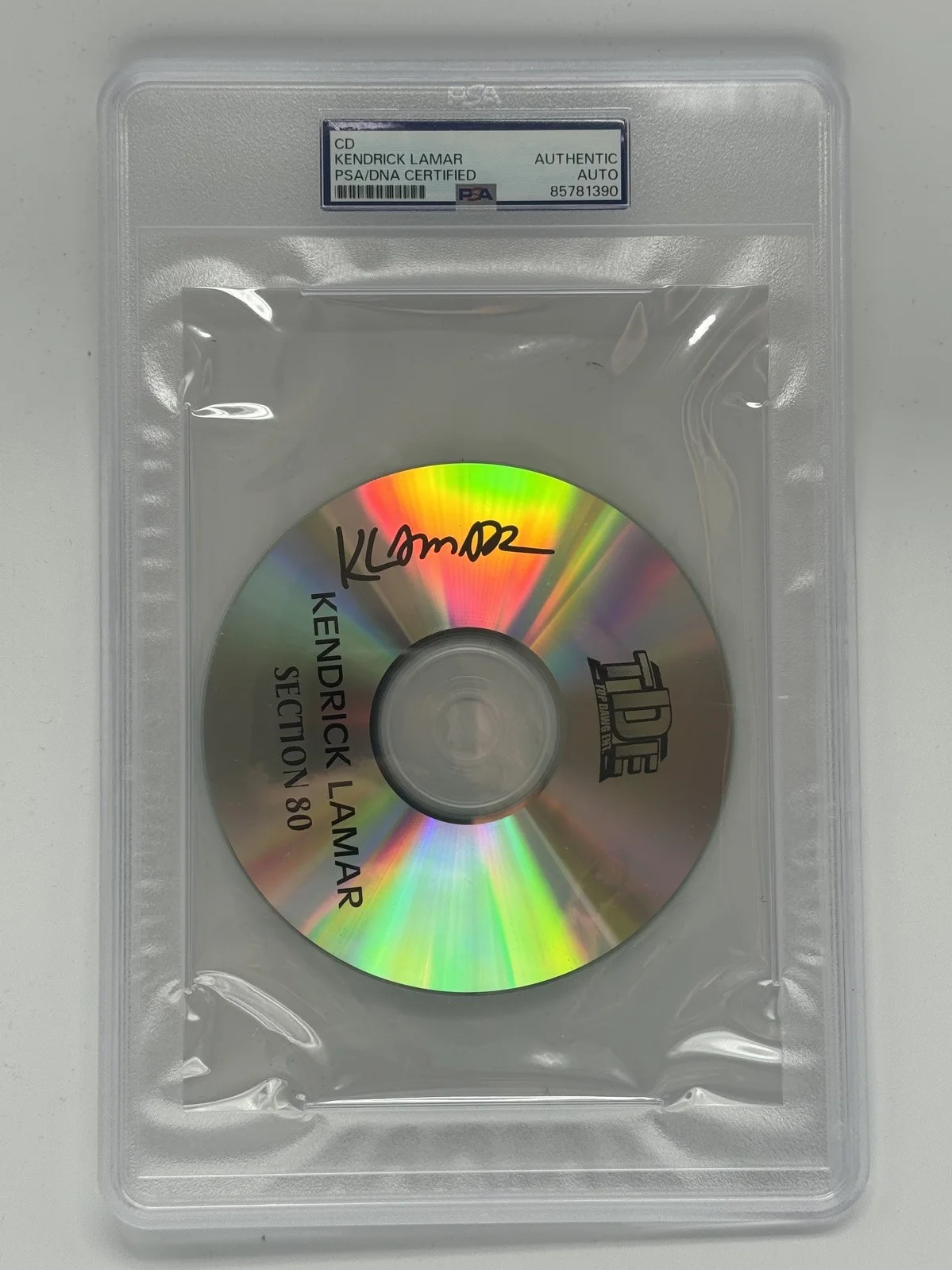 Kendrick Lamar Signed Autographed Section 80 Cd Psa/Dna Slabbed Full Signature, image 3