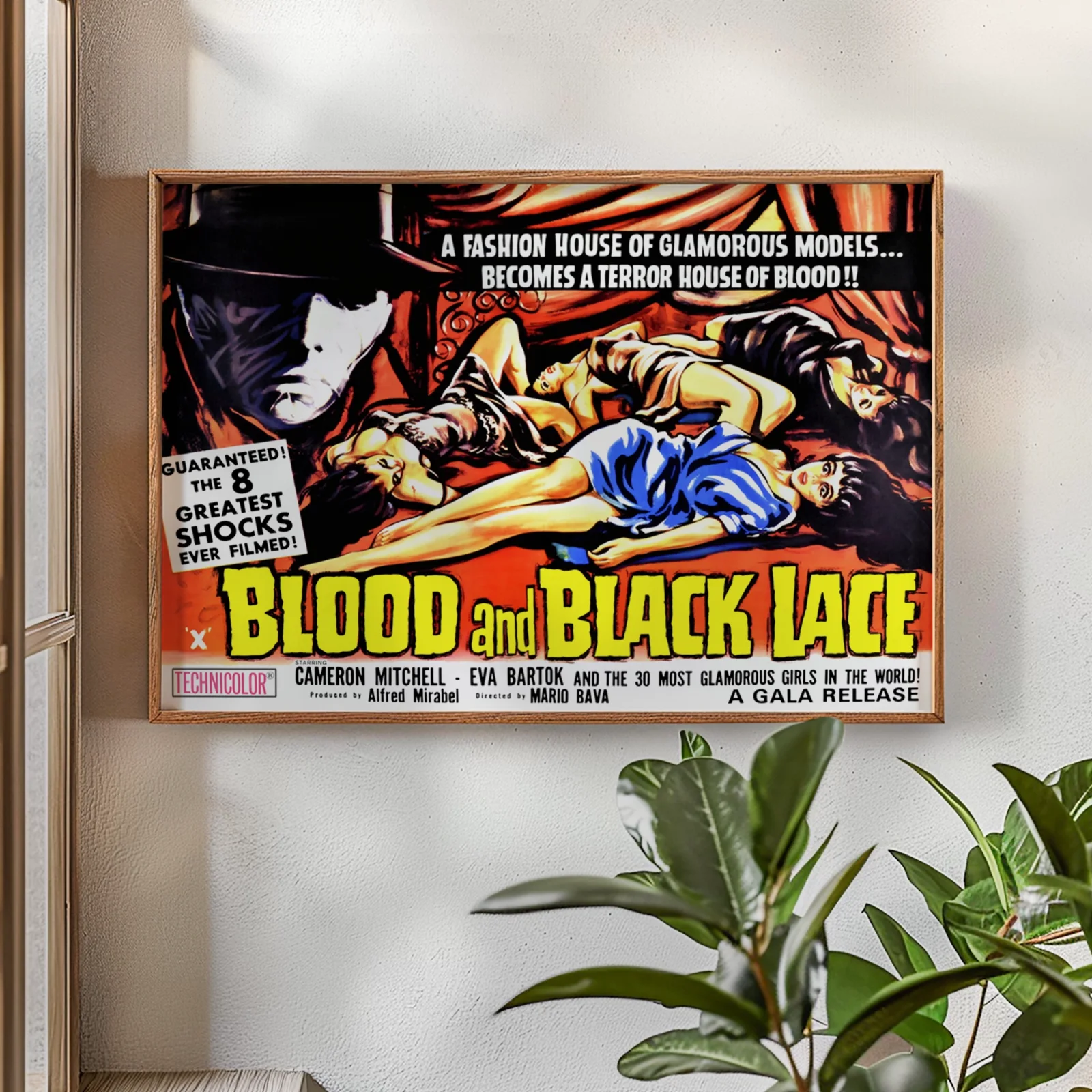 Blood And Black Lace - 1964 Giallo Horror Film Restored 30" x 40" UK Quad Poster, изображение 2