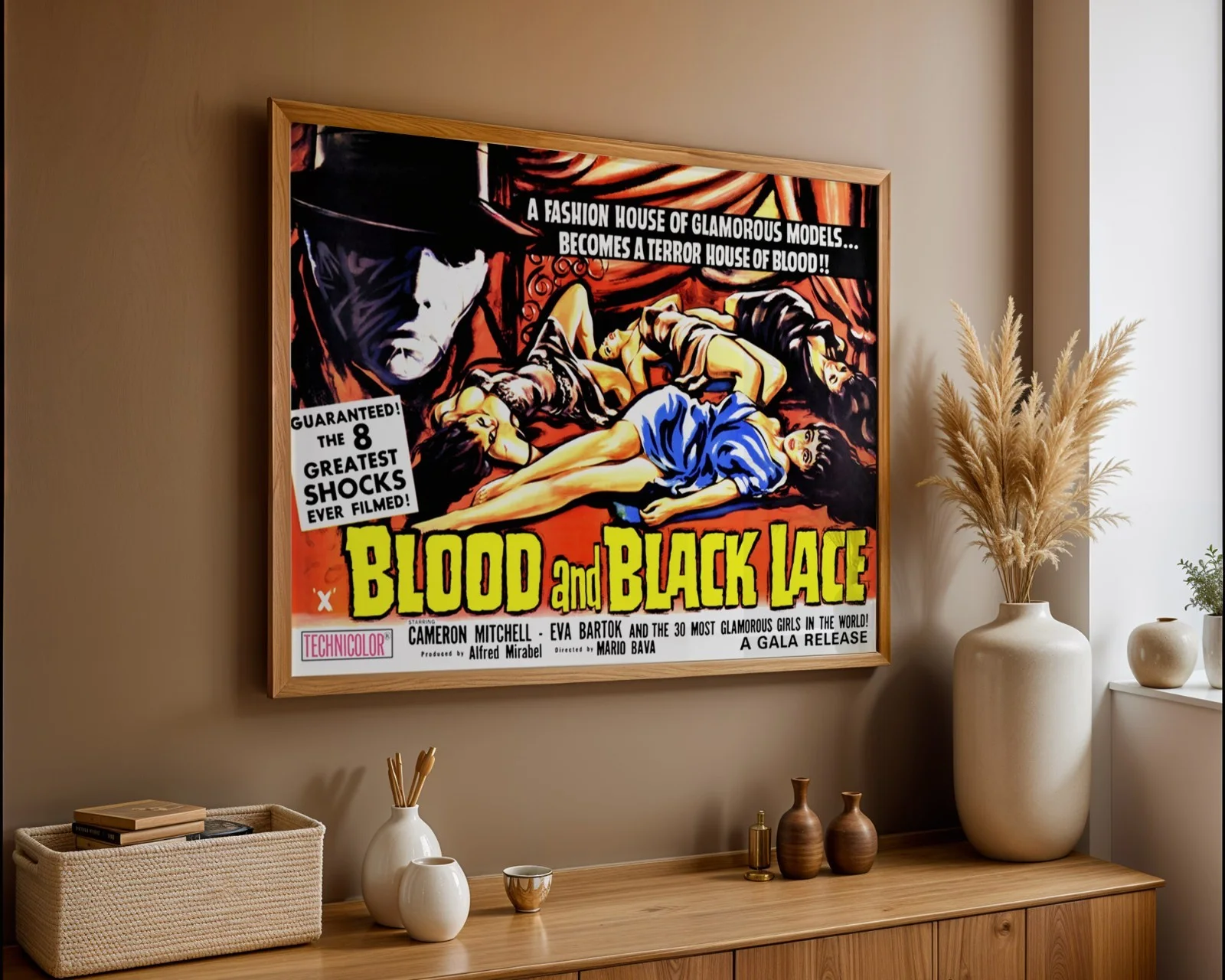 Blood And Black Lace - 1964 Giallo Horror Film Restored 30" x 40" UK Quad Poster, изображение 3