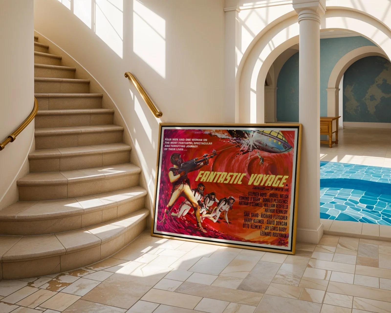 Fantastic Voyage 1966 Science Fiction Film Restored 30" x 40" UK Quad Poster, изображение 4