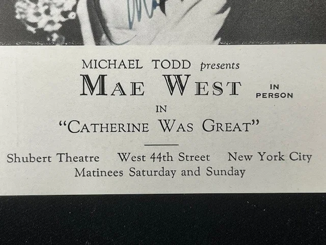 Mae West — The Mae West Autographed/Signed "Catherine Was Great" Post Card JSA COA, image 4