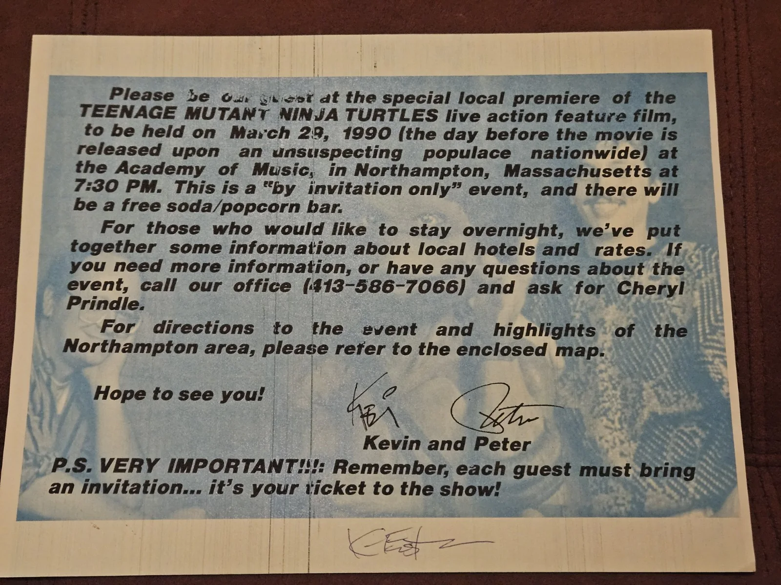 1990 Kevin Eastman Signed Teenage Mutant Ninja Turtles Private Movie Ticket TMNT, изображение 2