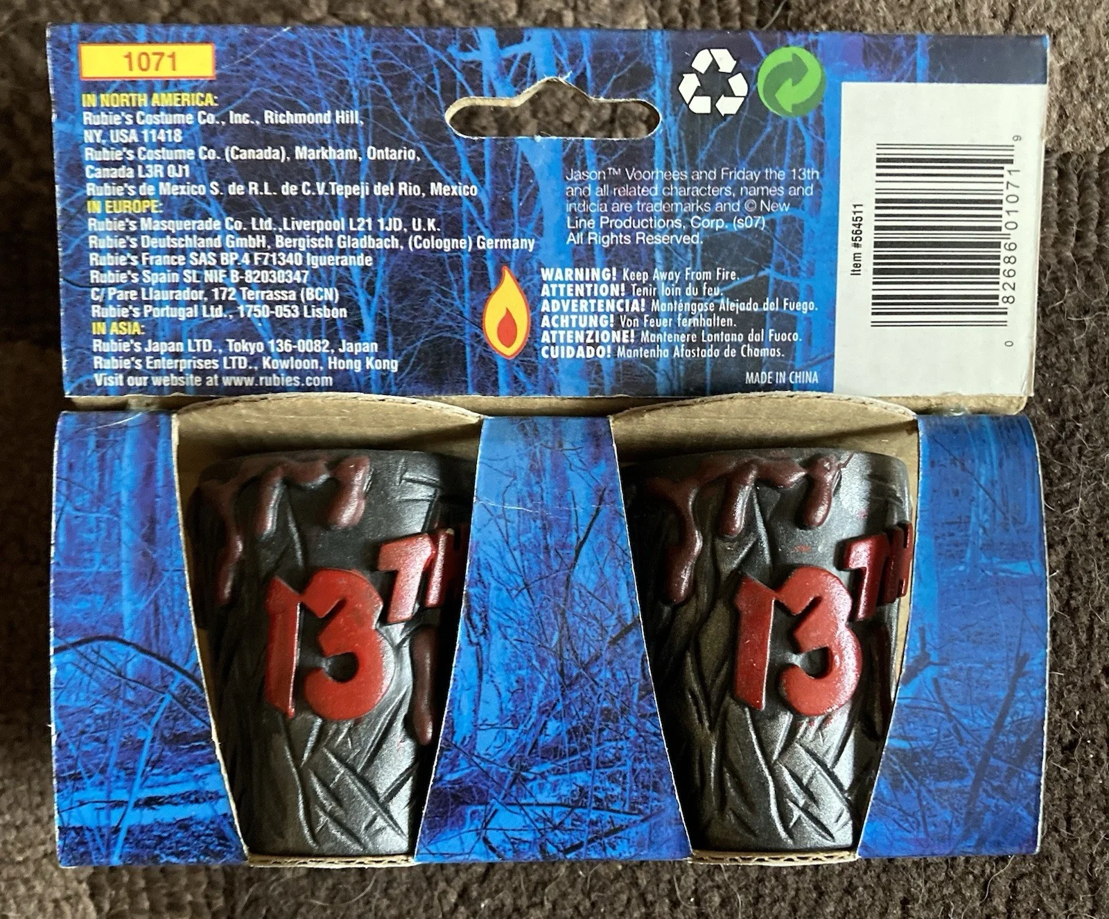 Jason Voorhees FRIDAY THE 13th Set of 2 Official Merchandise Shot Glasses, изображение 2
