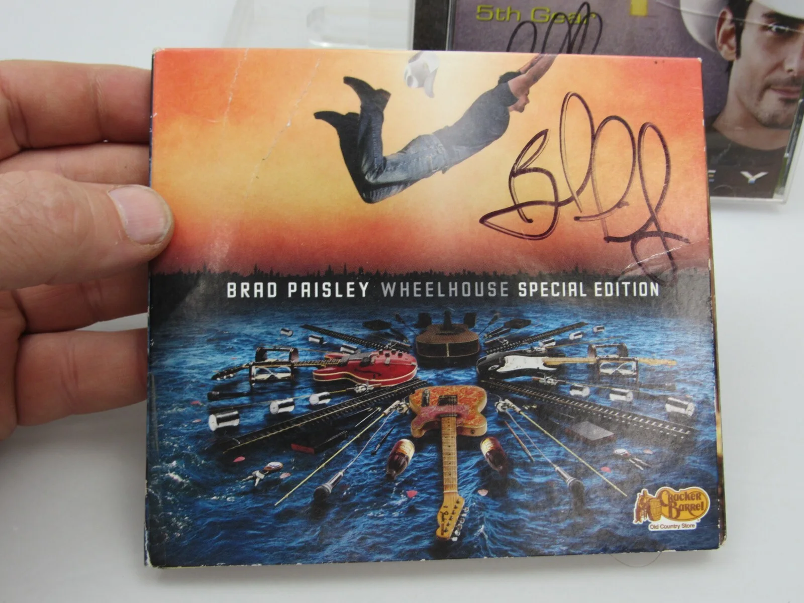 3 Brad Paisley SIGNED CD Lot Wheelhouse 5th Gear Love and War Autographed, image 5