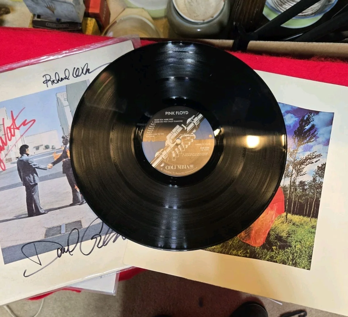 PINK FLOYD SIGNED LP "WISH YOU WERE HERE" With Certificate Of Authenticity, image 3