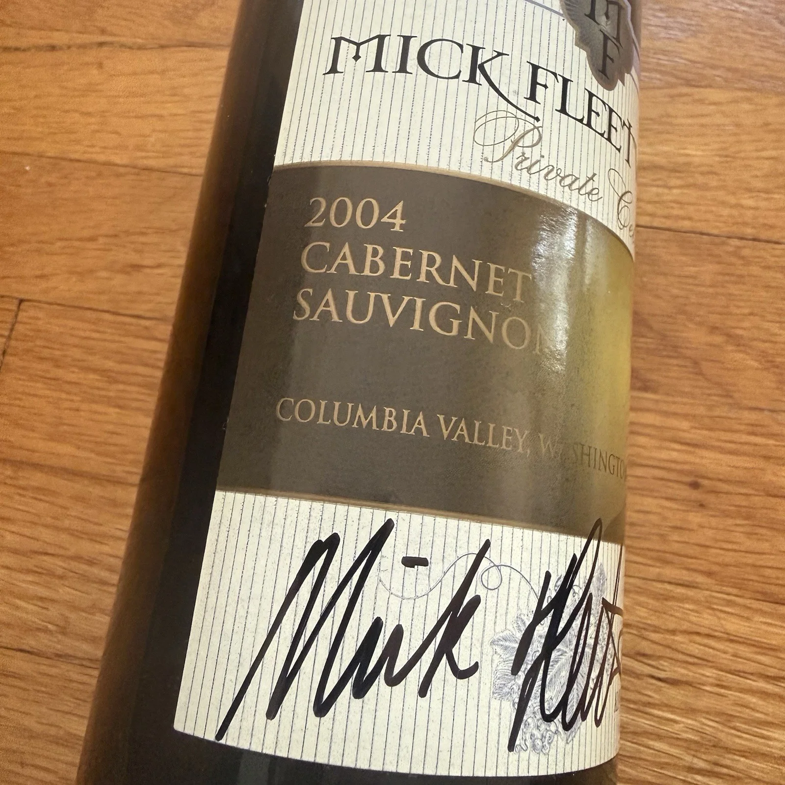 Mick Fleetwood Mac Signed Autographed Private Cellar Wine Bottle Cabernet, image 4