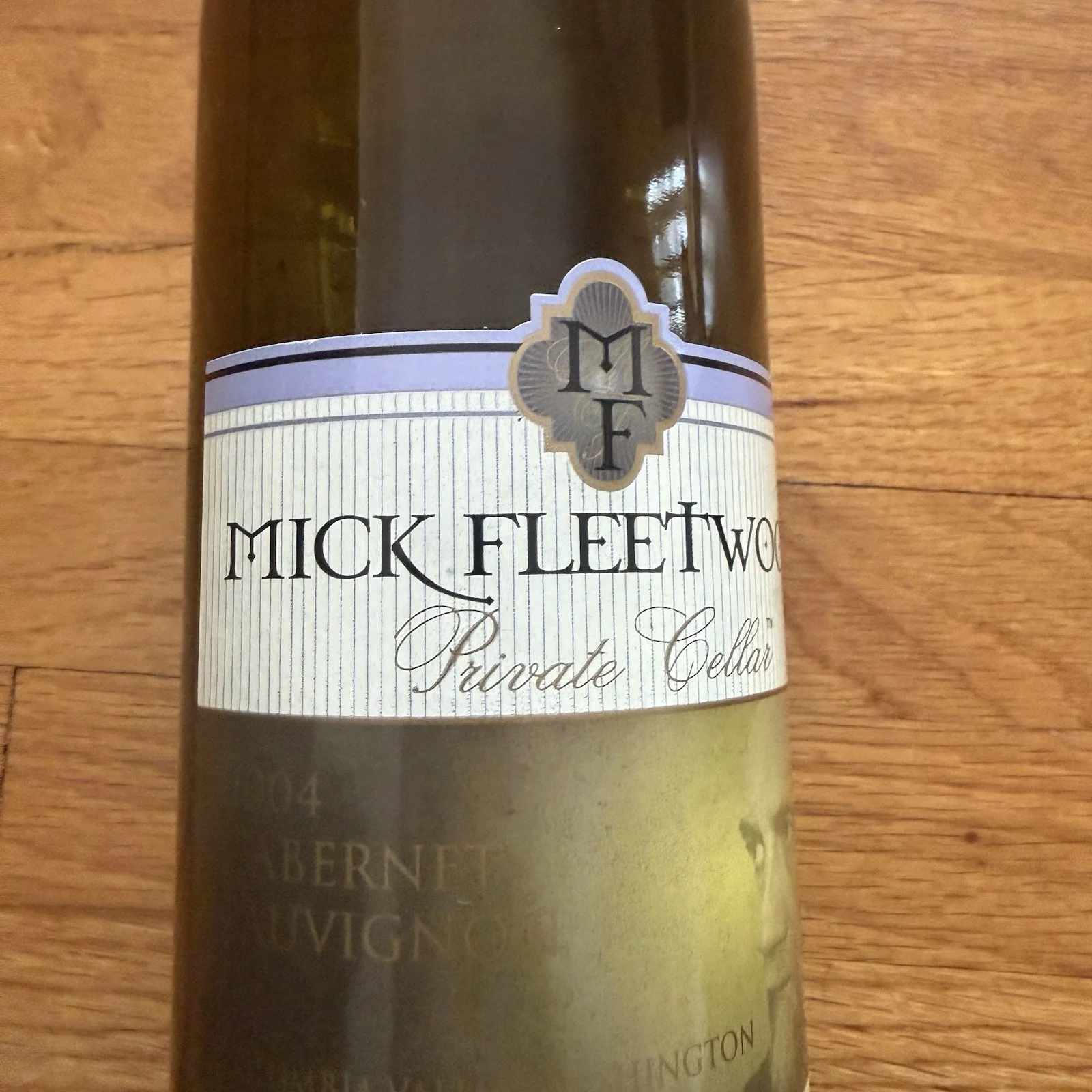 Mick Fleetwood Mac Signed Autographed Private Cellar Wine Bottle Cabernet, image 5