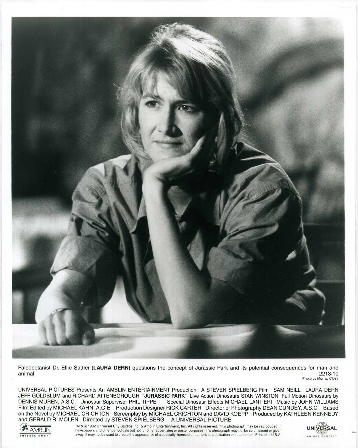 JURASSIC PARK 1993 Sam Neill, Richard Attenborough, Laura Dern 4 PORTRAITS, image 2