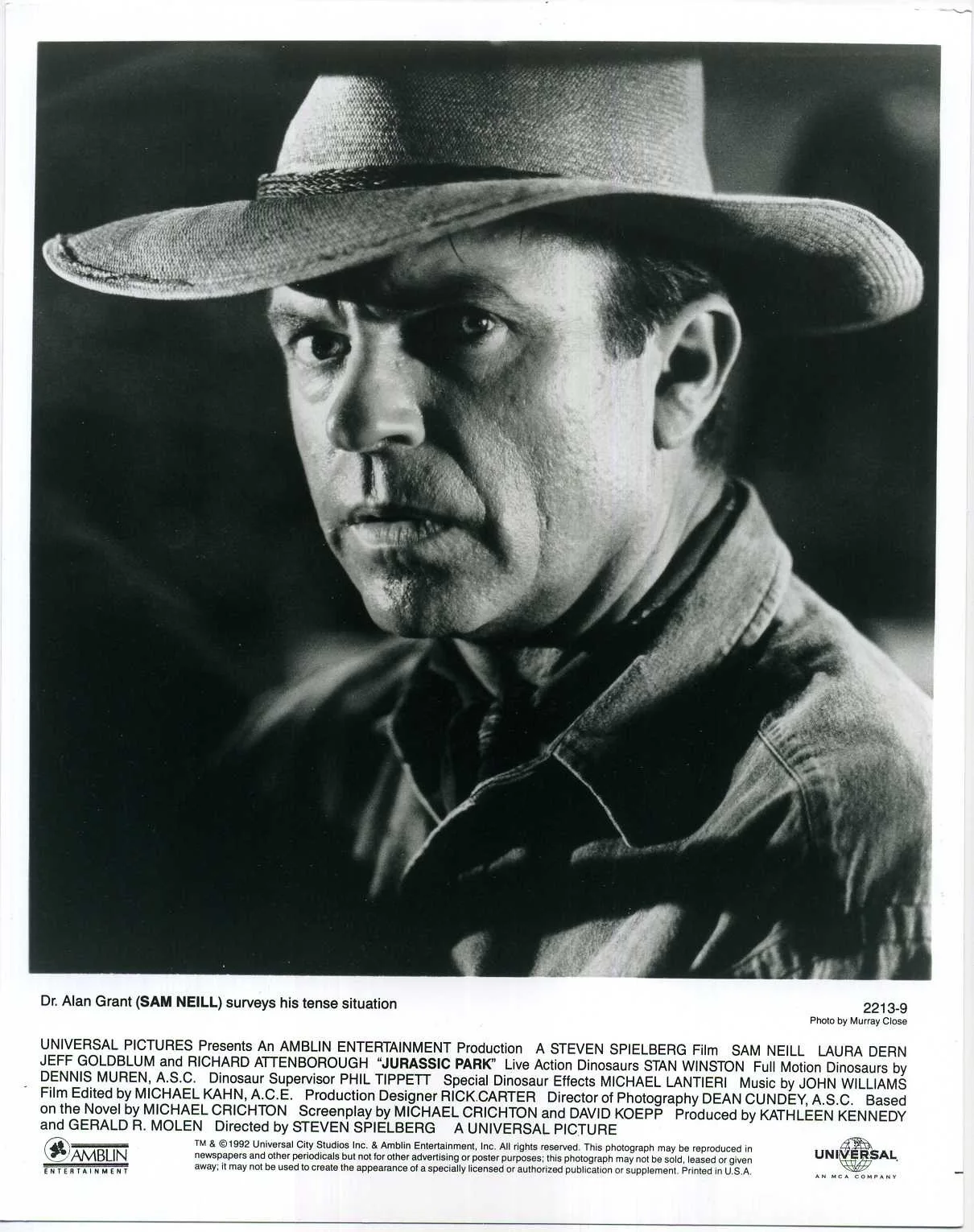 JURASSIC PARK 1993 Sam Neill, Richard Attenborough, Laura Dern 4 PORTRAITS, image 4