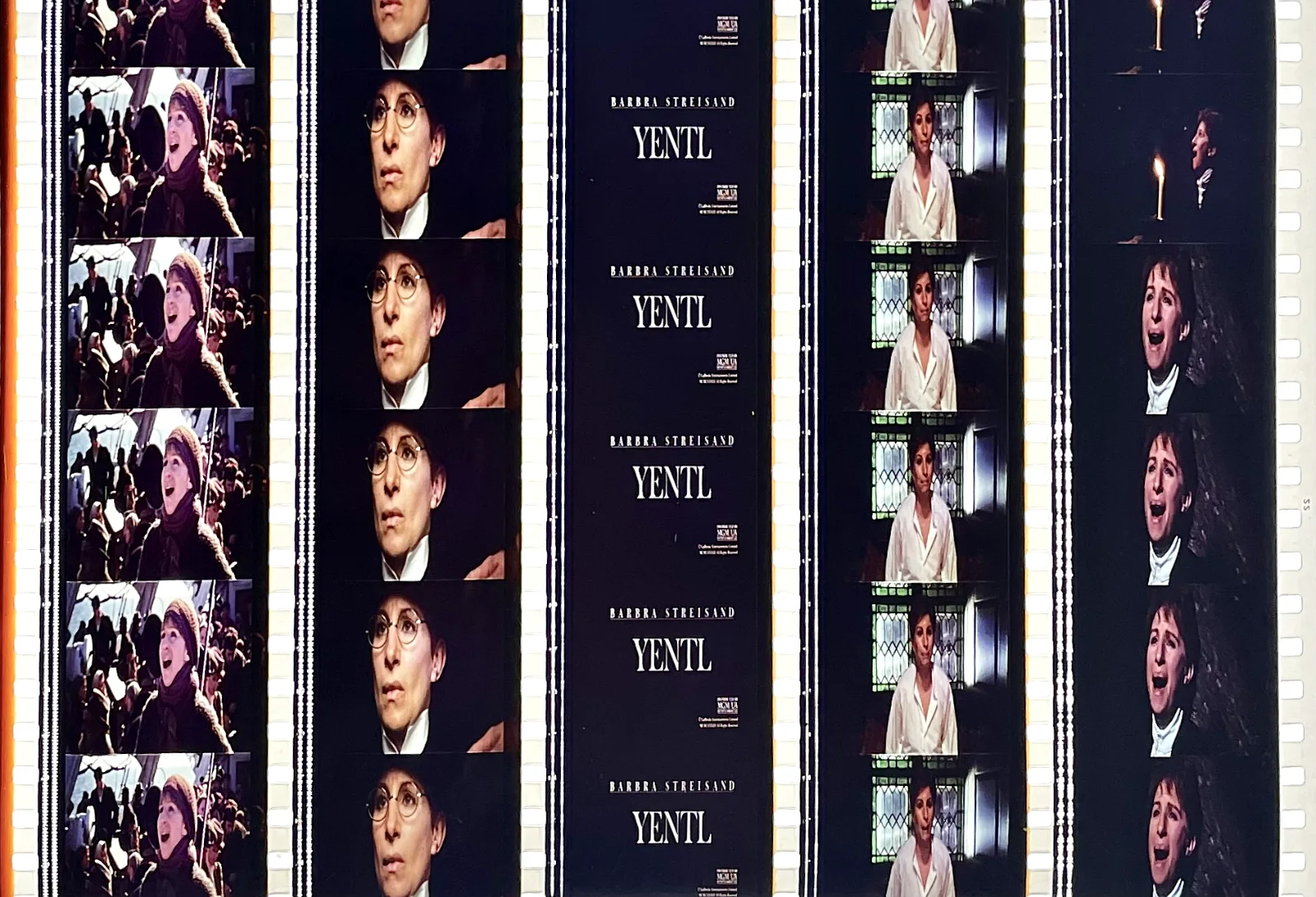 Barbara Streisand in Yentl (1983) Very Rare Unmounted 35mm Film Cell Strips, изображение 5