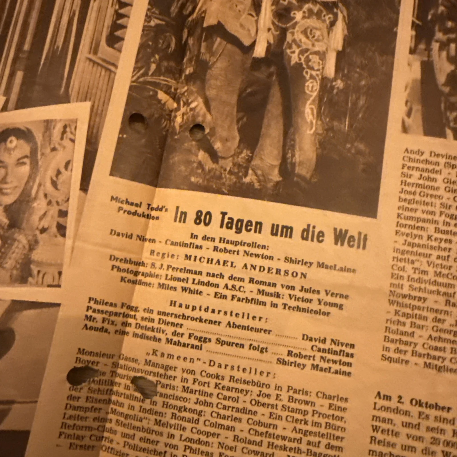 Around The World In 80 Days German Cinema Programme David Niven Shirley MacLaine, изображение 3