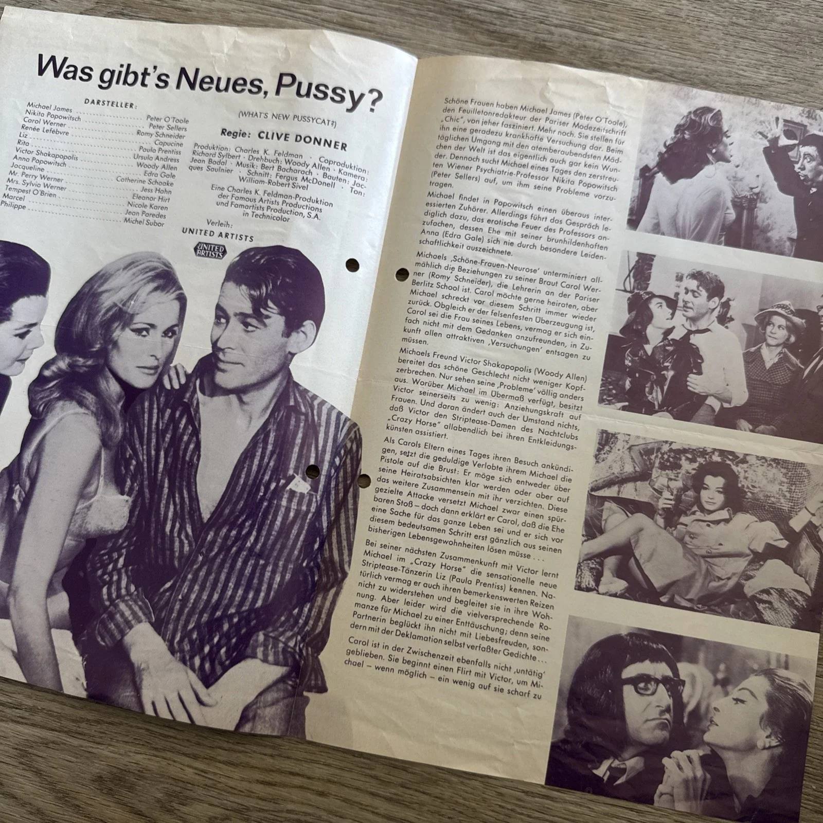 Rare What’s New Pussycat German Cinema Programme Peter Sellers Woody Allen 1965, изображение 2
