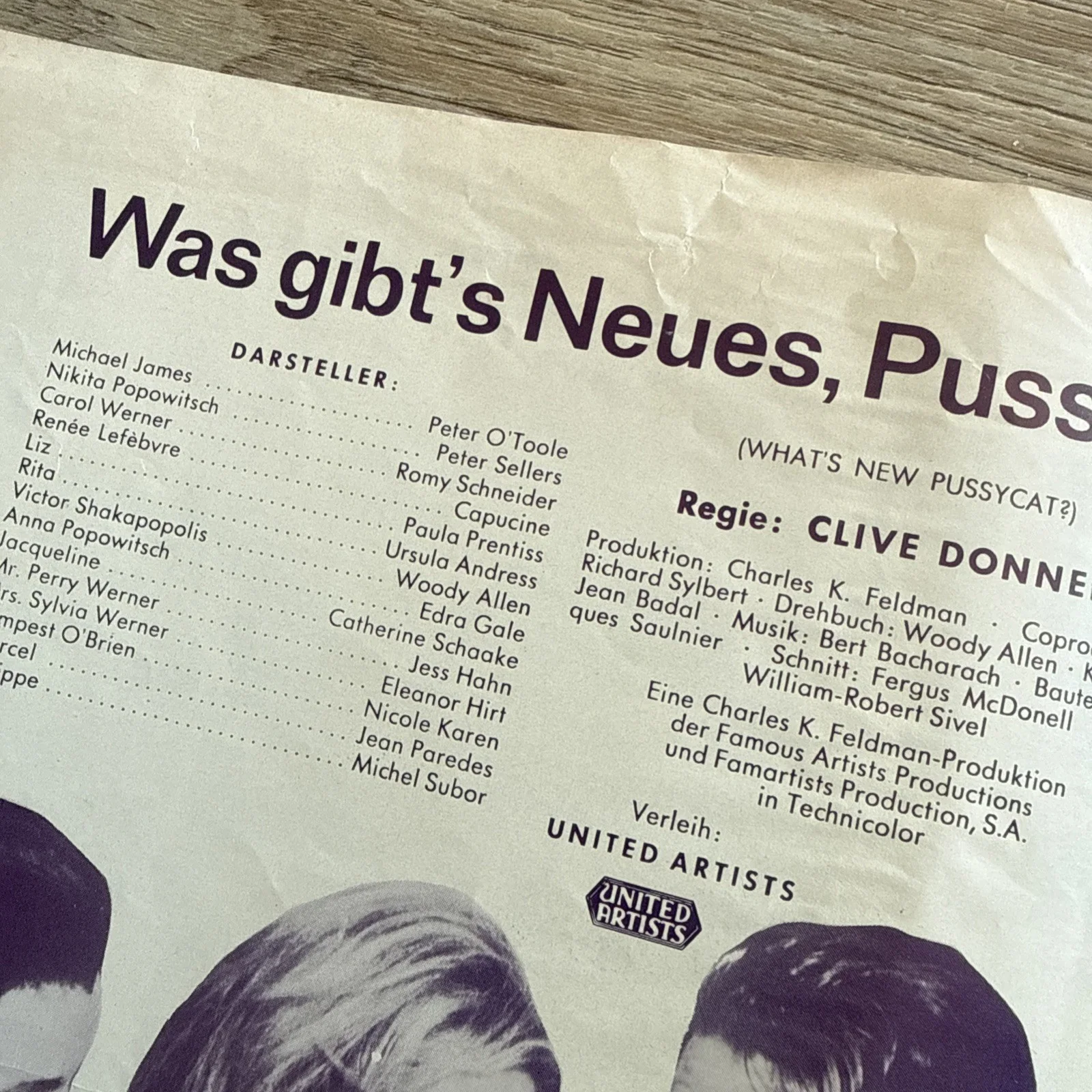 Rare What’s New Pussycat German Cinema Programme Peter Sellers Woody Allen 1965, изображение 3