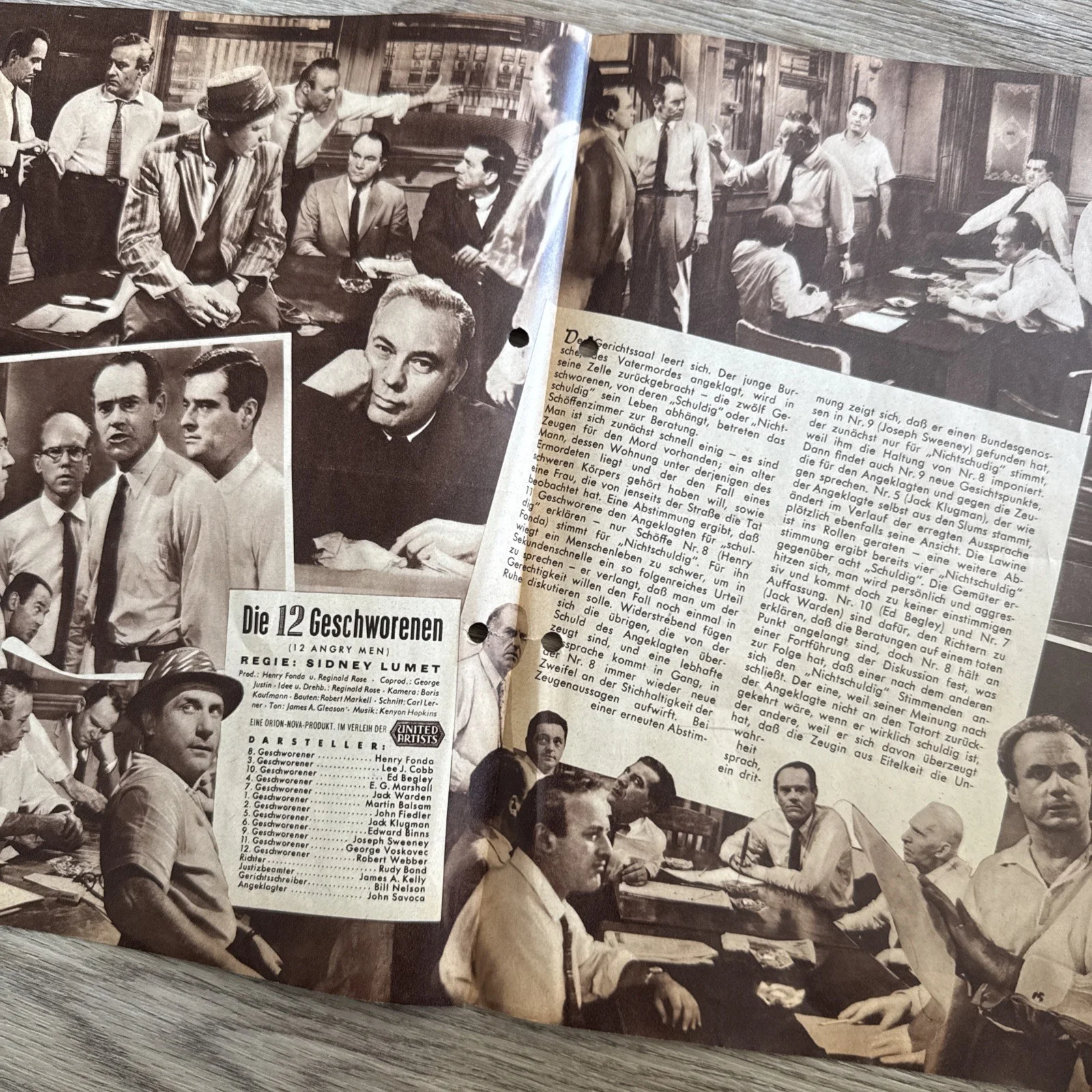 12 Angry Men German Cinema Programme Henry Fonda Lee J Cobb Sidney Lumet 1957, изображение 2