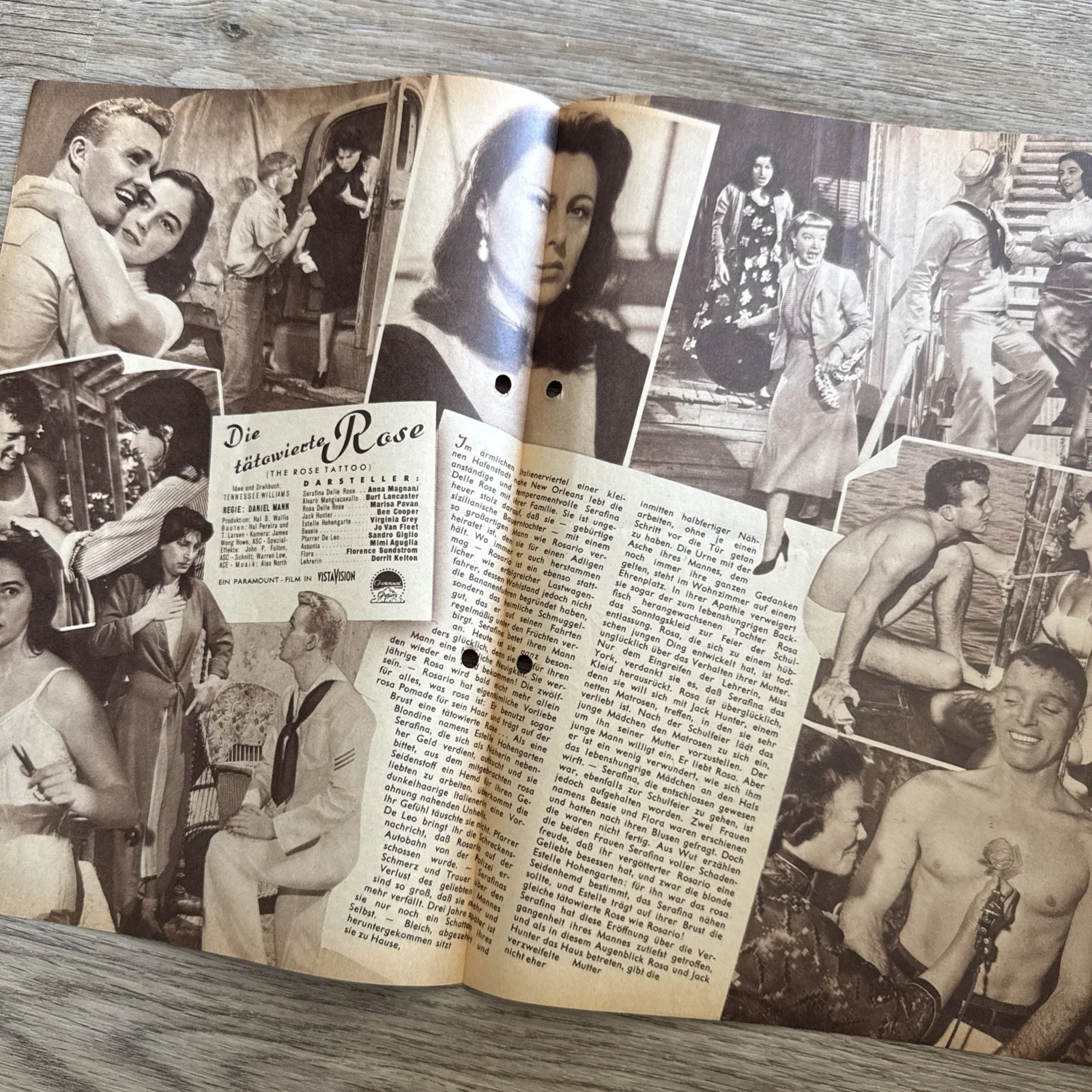 The Rose Tattoo German Cinema Programme Tennessee Williams Burt Lancaster 1955, изображение 2