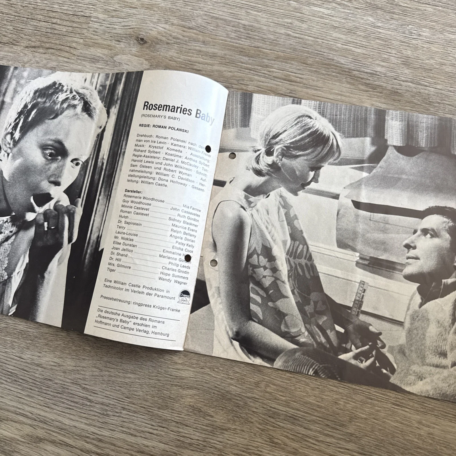 Rare Rosemary’s Baby German Cinema Programme Roman Polanski Mia Farrow Ira Levin, изображение 2
