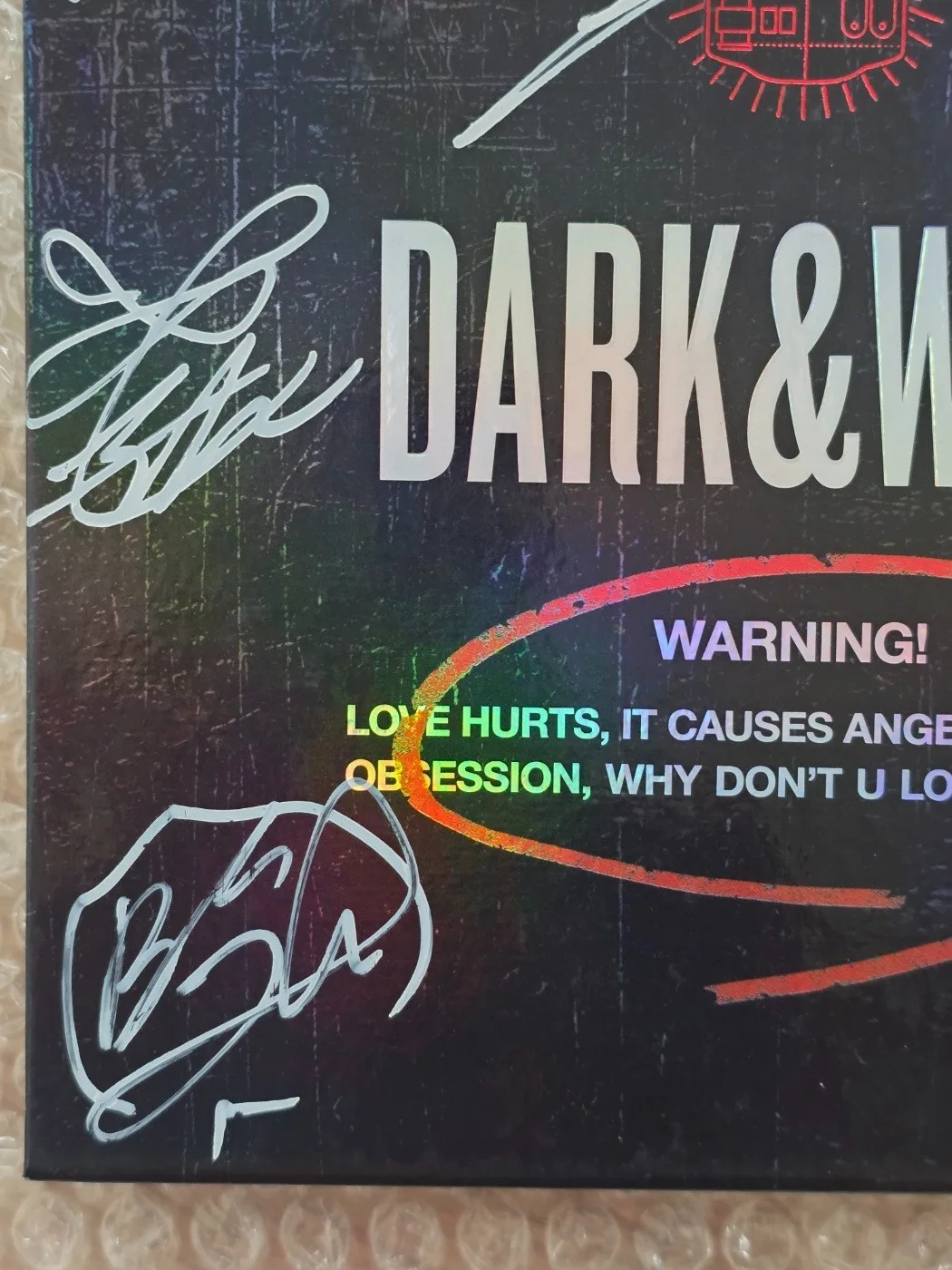 BTS BANGTAN BOYS Promo Dark & Wild Danger Album Autographed Hand Signed, изображение 5