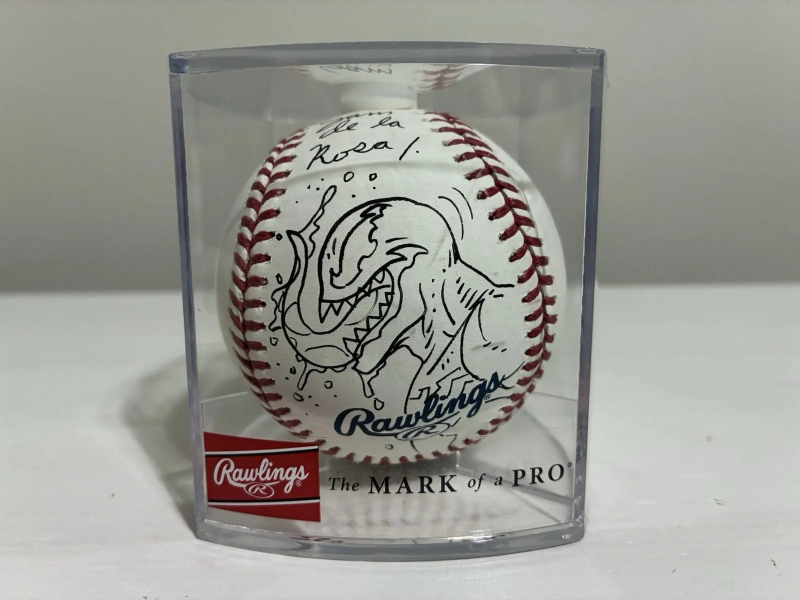 Signed Sketched Remarked Sam De La Rosa Venom Major League Baseball autographed, image 2