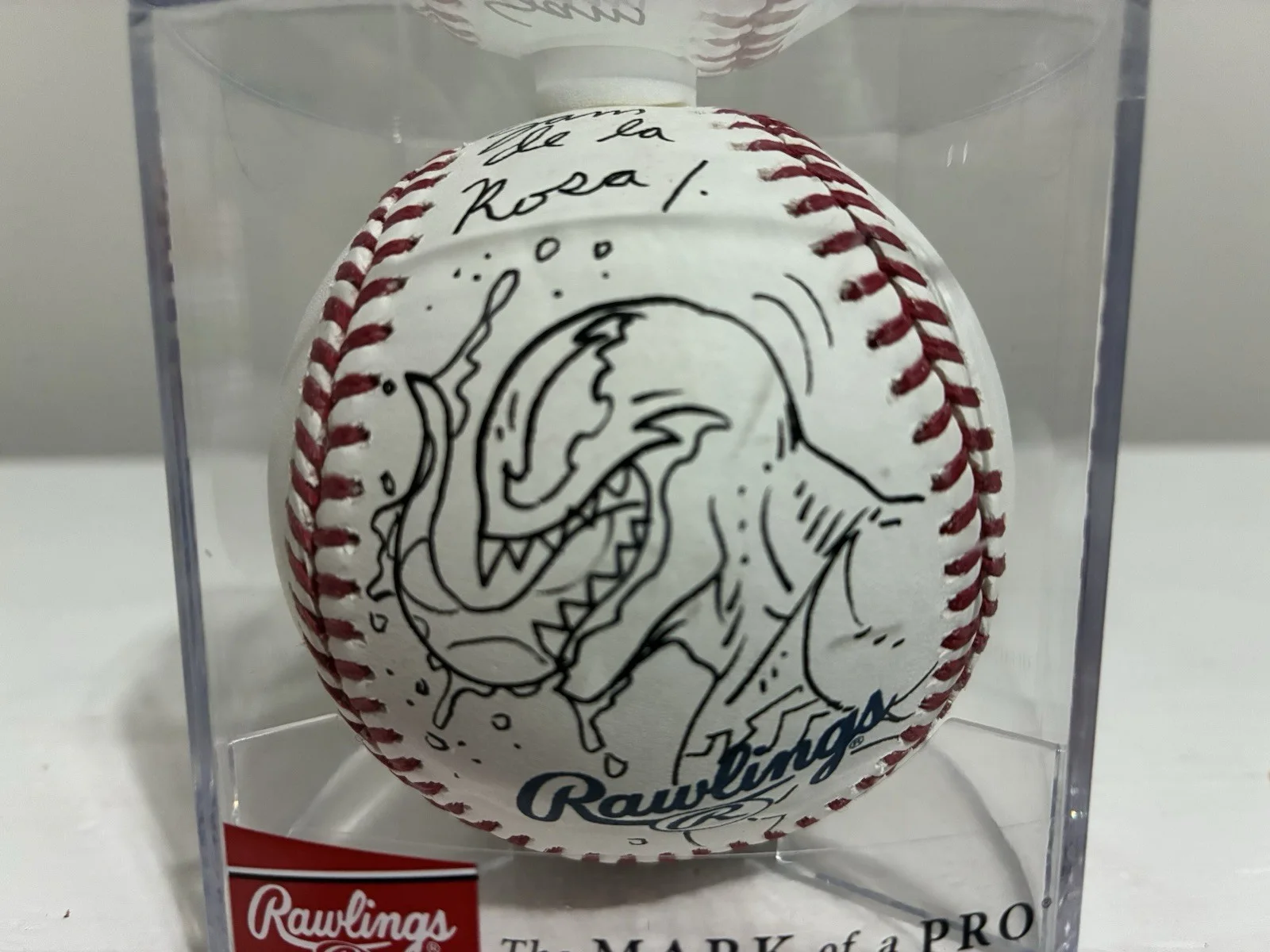 Signed Sketched Remarked Sam De La Rosa Venom Major League Baseball autographed, image 3