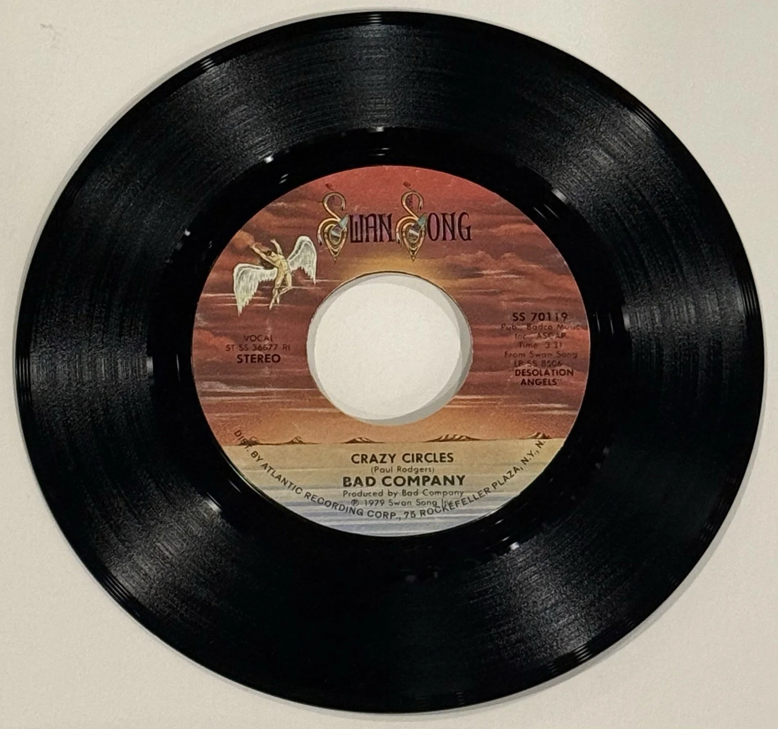 Simon Kirke Signed Bad Company Rock ‘n’ Roll 45 Record Sleeve w/ Vinyl Disc PSA, изображение 4