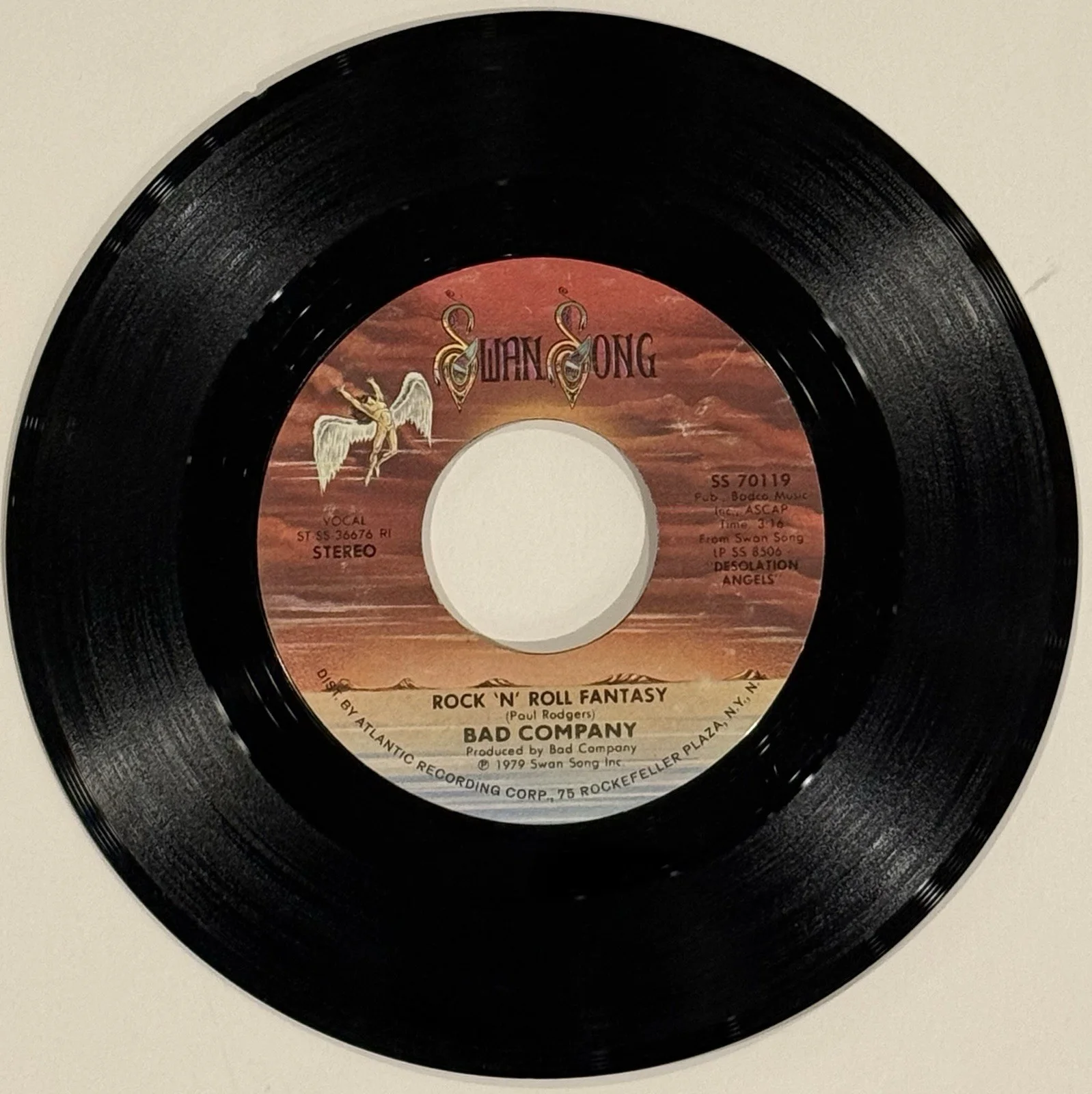 Simon Kirke Signed Bad Company Rock ‘n’ Roll 45 Record Sleeve w/ Vinyl Disc PSA, изображение 5
