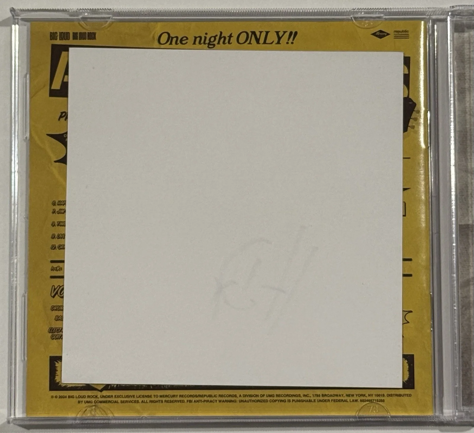 Hardy Autographed Quit!! CD Insert Art Card Signed Edition CD, image 2