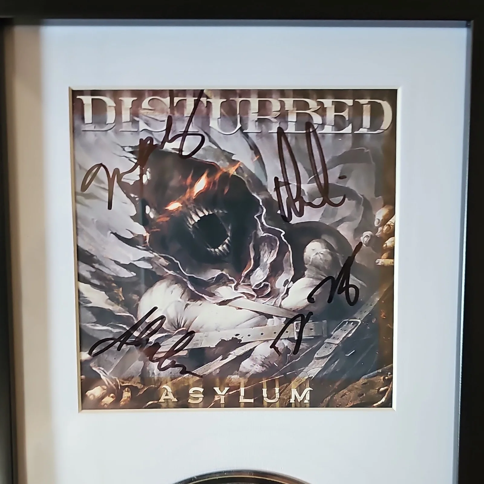 Disturbed Asylum Framed CD & Signed Booklet Original David Draiman, image 2