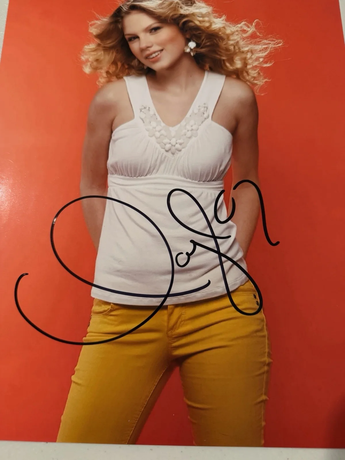 taylor swift hand signed photo Early, Promo Fan Club , RARE, изображение 2