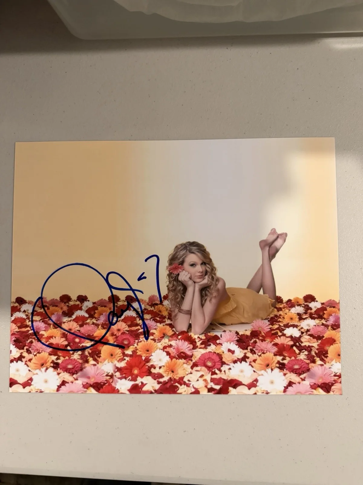 taylor swift hand signed photo Early, Promo Fan Club , RARE Beautiful Eyes, изображение 2
