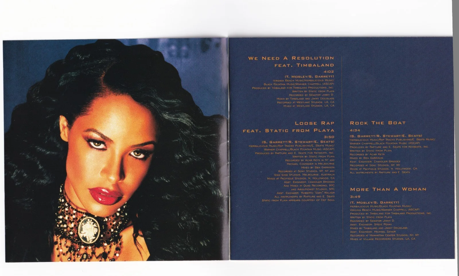 Aaliyah Signed Autographed CD Insert from her Pre-Release Party, image 2