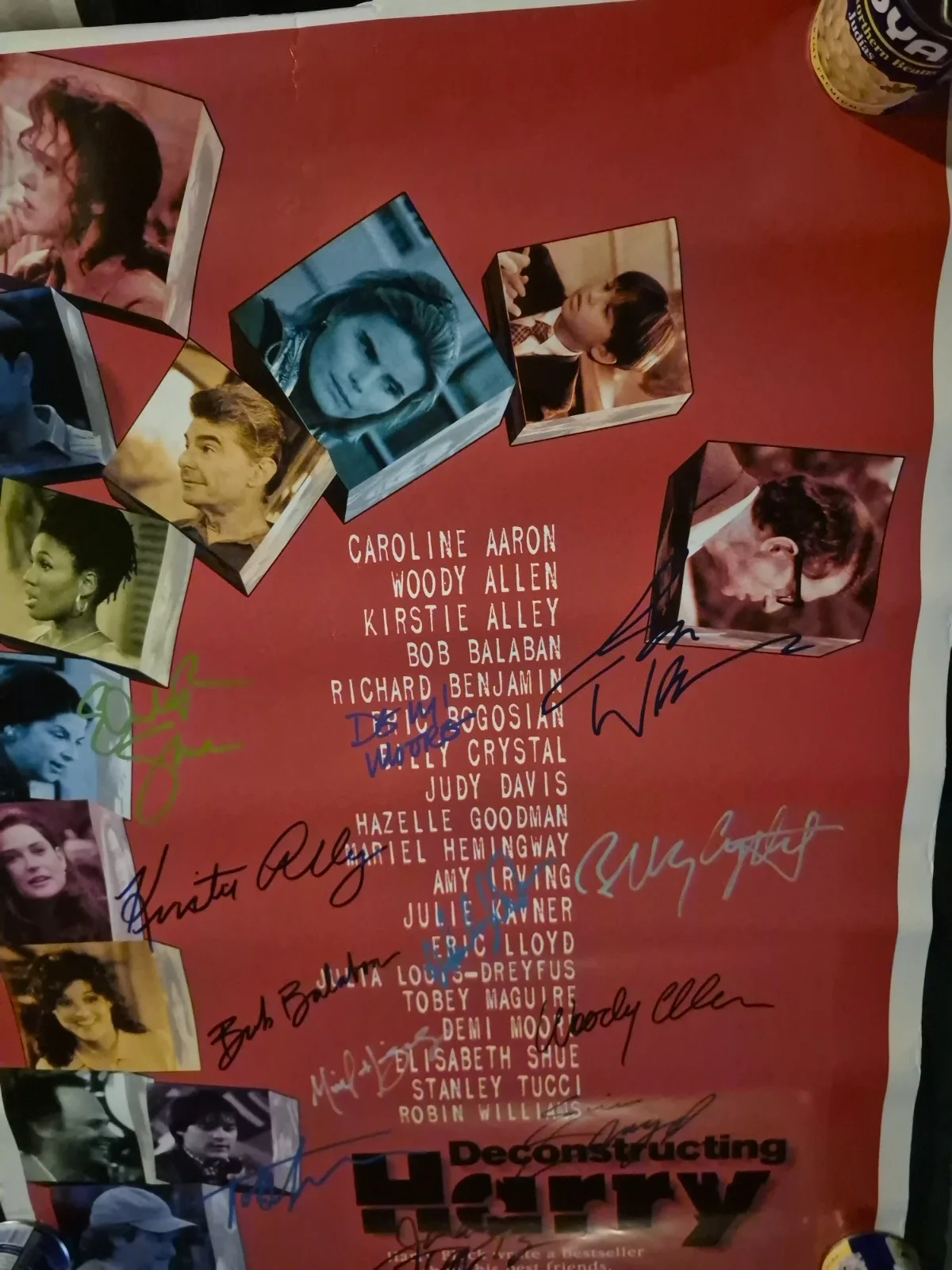 THE CAST — DECONSTRUCTING HARRY MOVIE POSTER SIGNED -2 SIDED ekim, image 2