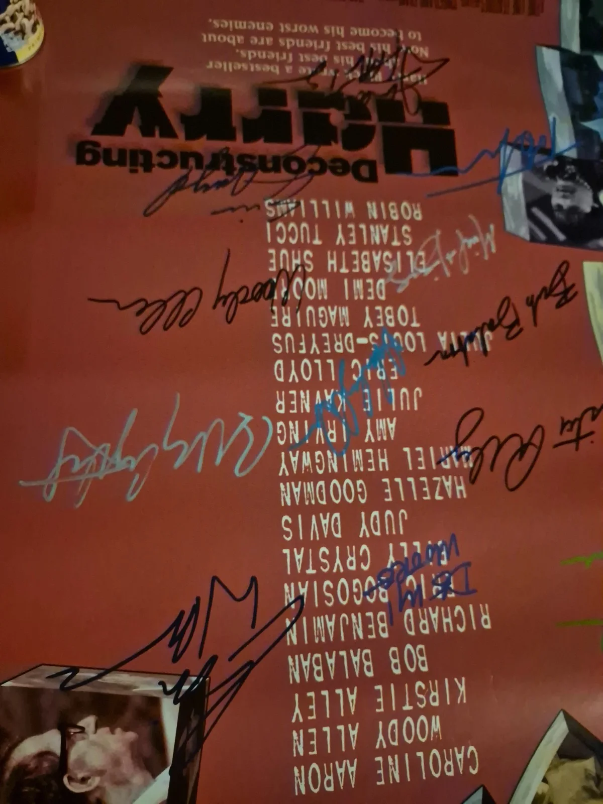 THE CAST — DECONSTRUCTING HARRY MOVIE POSTER SIGNED -2 SIDED ekim, image 5