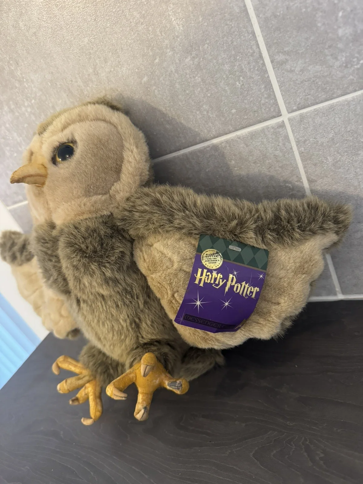 Harry Potter and The Sorcerers Stone Messenger Owl Plush 2000 Warner Bros BNWT, изображение 2