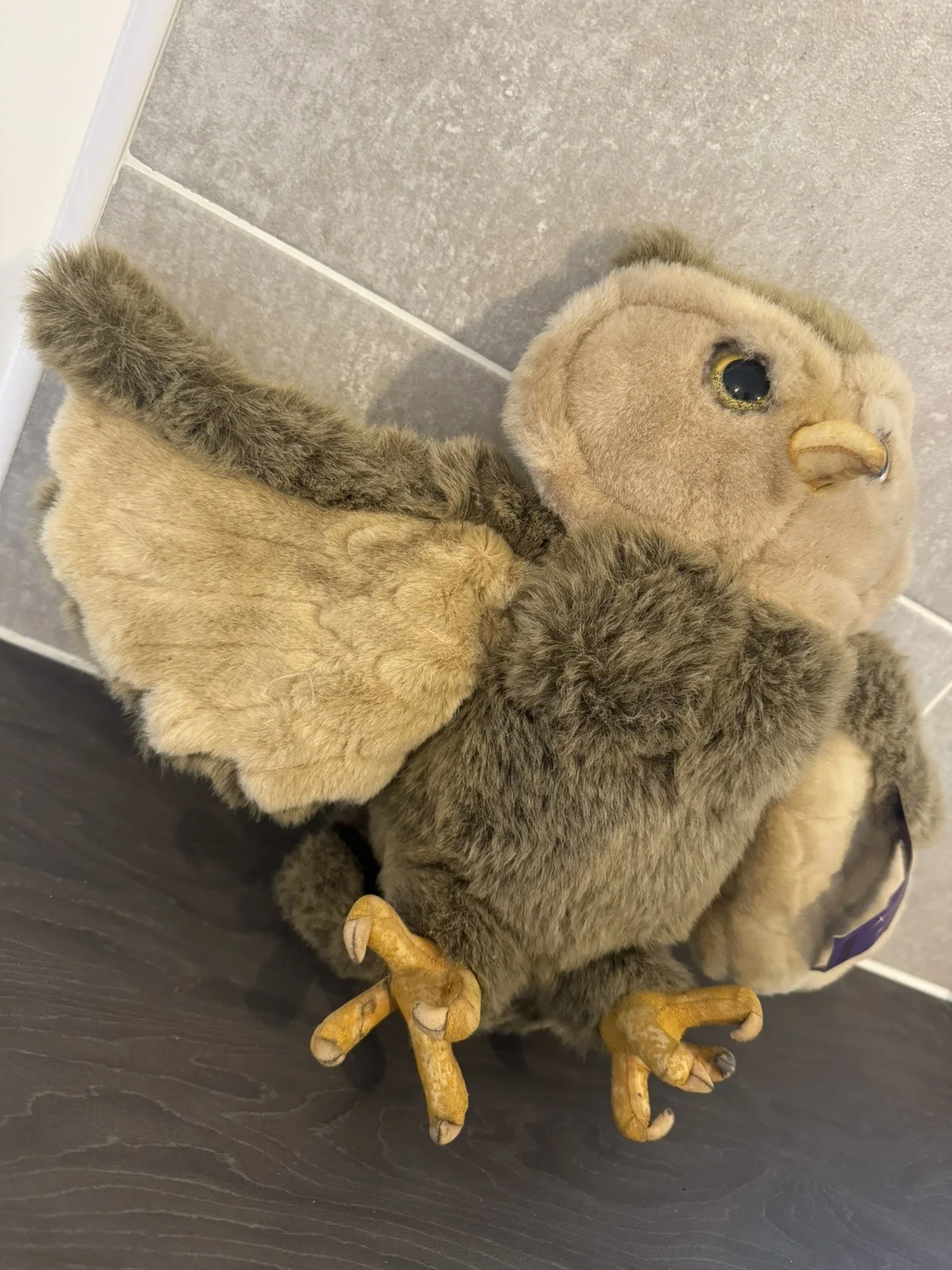 Harry Potter and The Sorcerers Stone Messenger Owl Plush 2000 Warner Bros BNWT, изображение 3