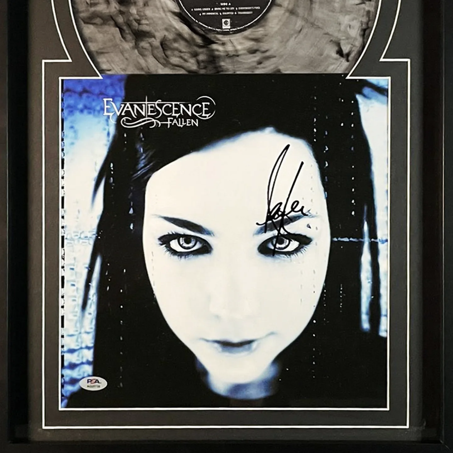 PSA SIGNED & FRAMED | AMY LEE Evanescence Fallen Clear Smoke Vinyl + Back Stage, image 5