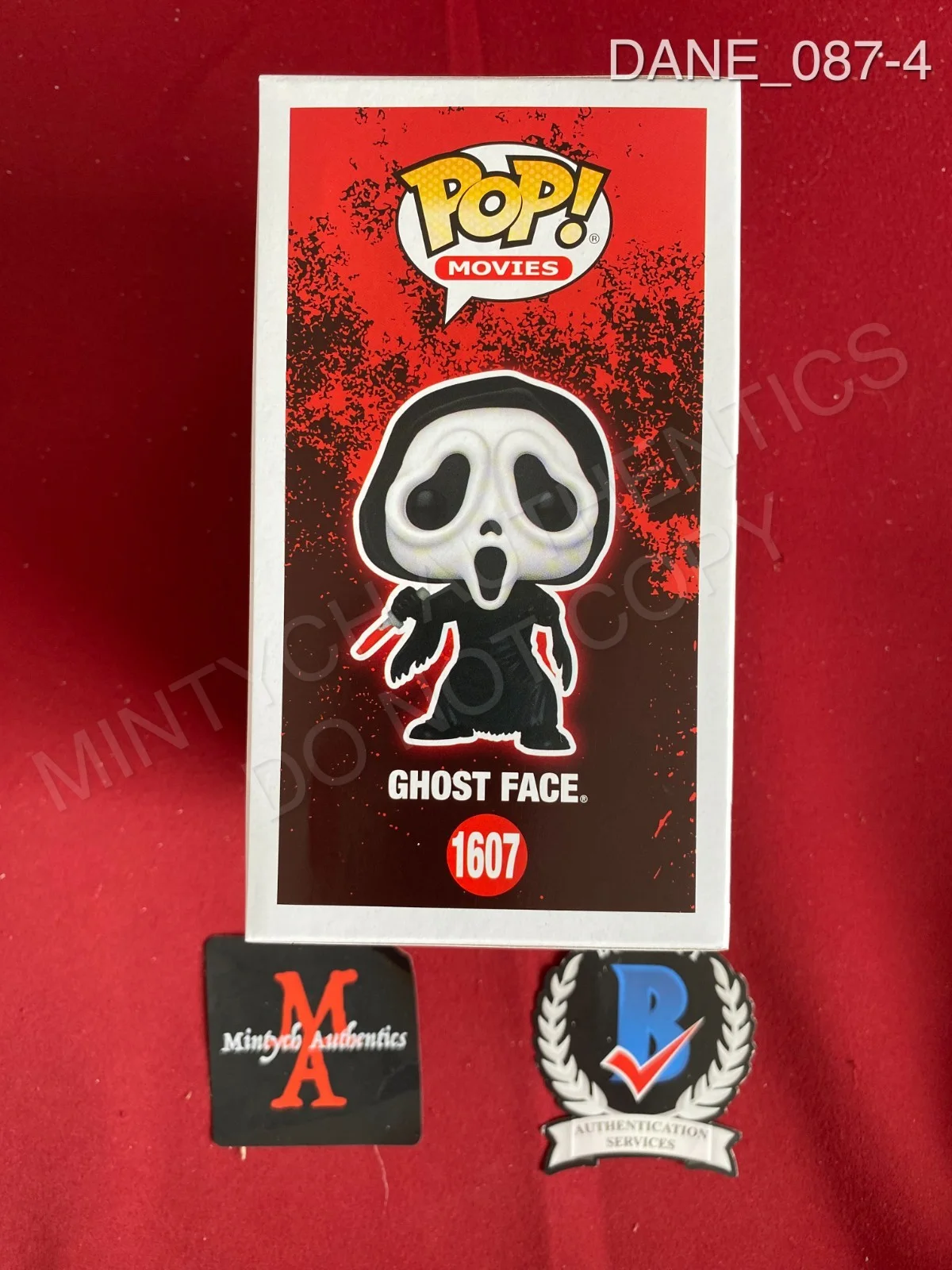 Kraig Dane — Kraig Dane autographed signed Ghost Face Funko Pop #1607 Scream 7 Beckett COA, изображение 4