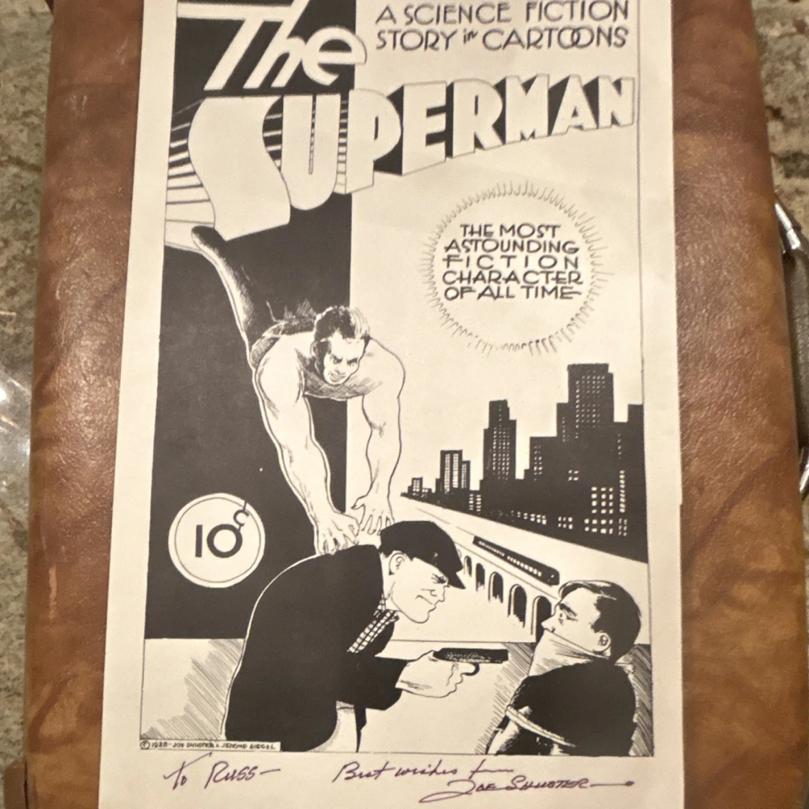 Kirk Alyn — ULTIMATE SUPERMAN SET: Signed Joe Shuster Cover & Alyn/Reeves Dual Signed Photo, image 3