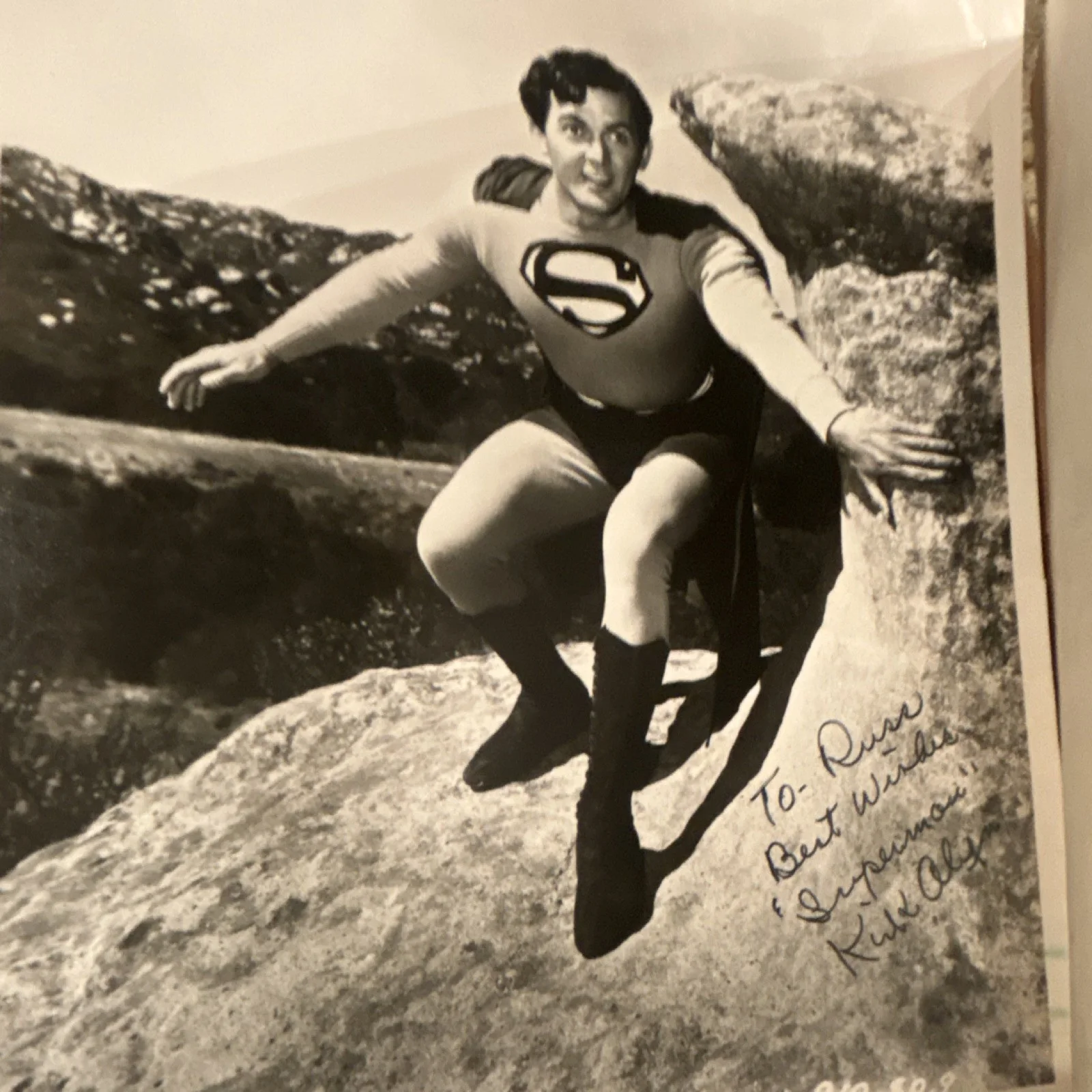 Kirk Alyn — ULTIMATE SUPERMAN SET: Signed Joe Shuster Cover & Alyn/Reeves Dual Signed Photo, image 4