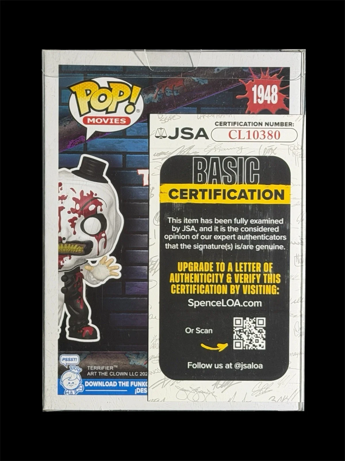 David Howard Thornton — David Howard Thornton Signed Art The Clown W/Sketch & Insc. Funko Pop (JSA COA), изображение 5