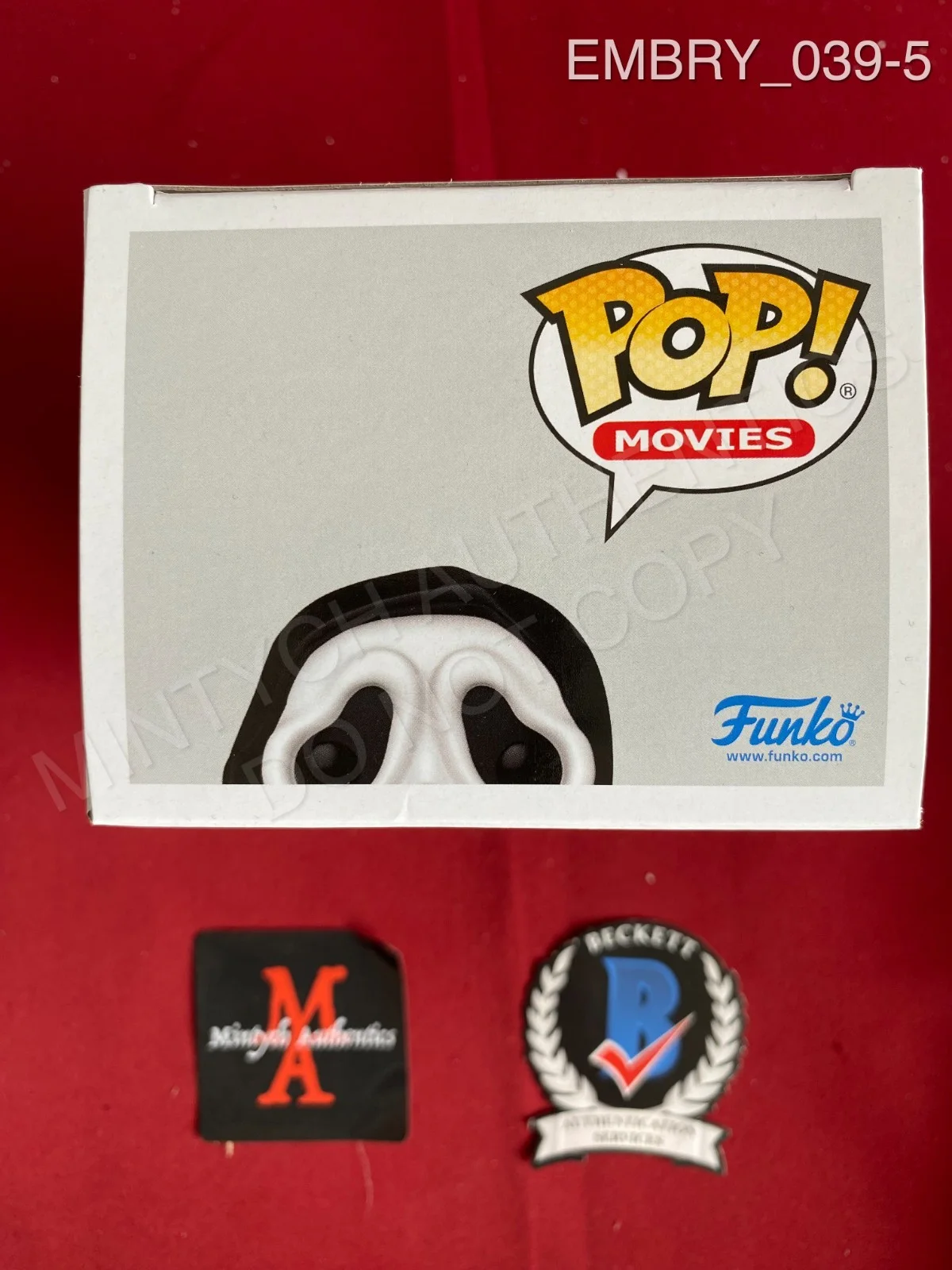 Ethan Embry — Ethan Embry autographed signed Ghost Face Funko Pop #1607 Scream 7 Beckett Marco, image 5
