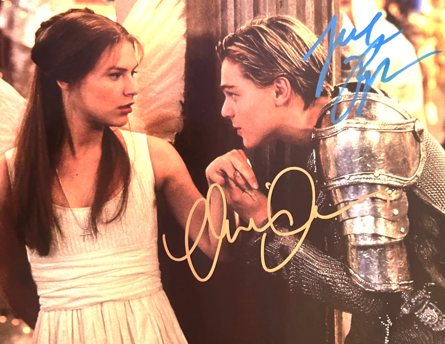 Leonardo DiCaprio, Claire Danes — ROMEO + JULIET (DiCaprio, Danes) Signed 8x10" Authentic Original Autograph w/COA, изображение 3