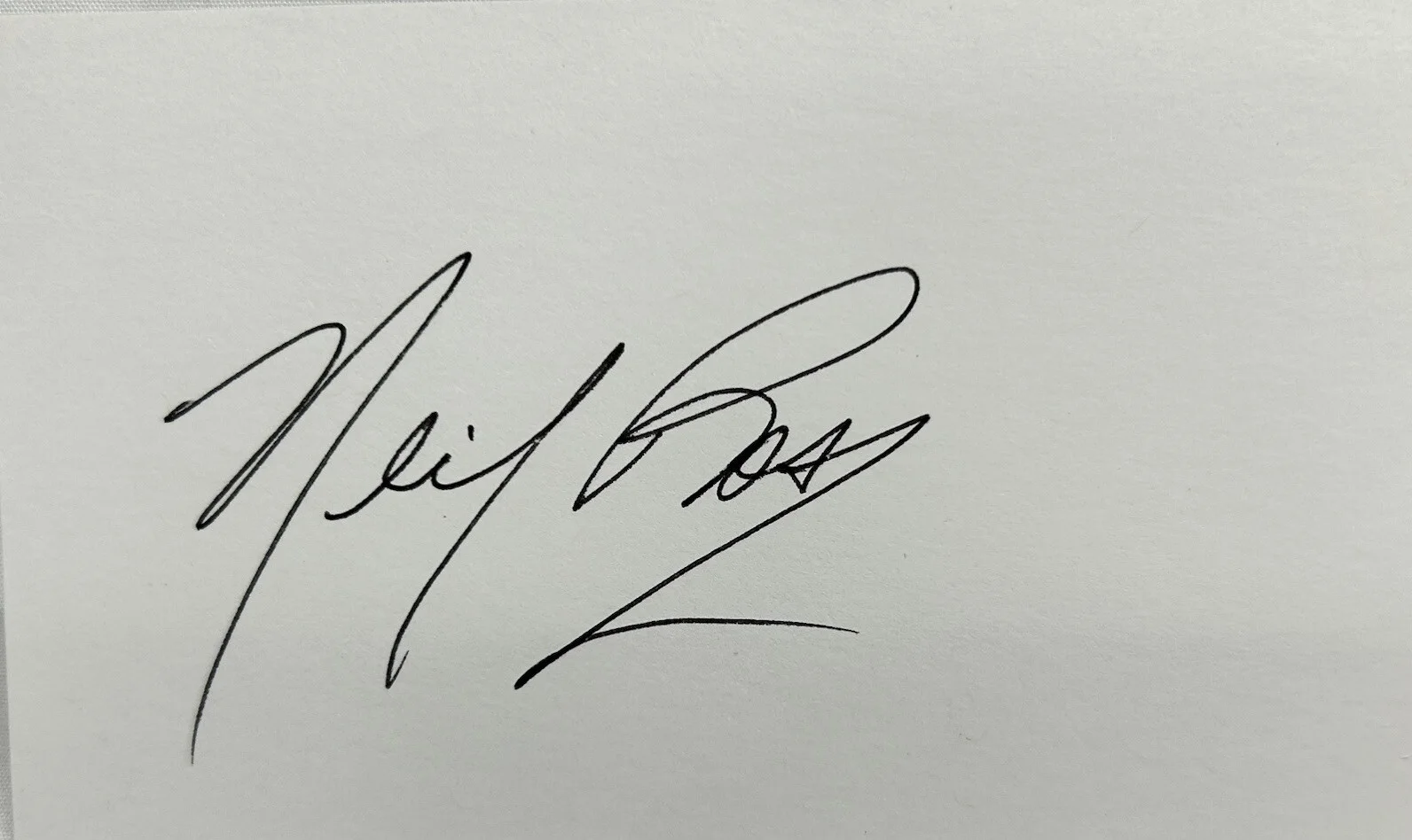 Neil Ross — Neil Ross American Voice Actor Announcer Signature Index Card Original, изображение 2
