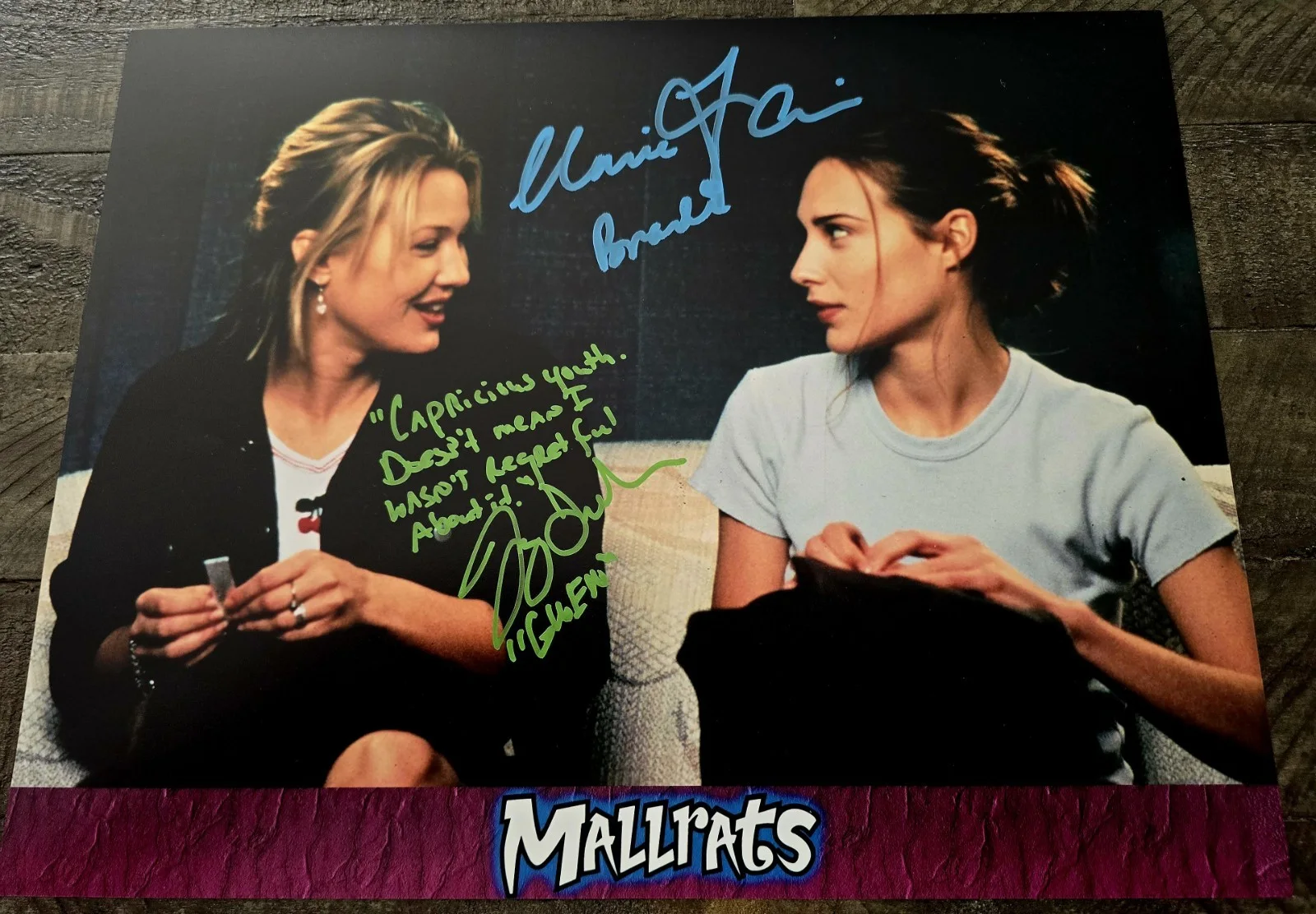 Claire Forlani & Joey Lauren Adams — Claire Forlani & Joey Lauren Adams Signed 11x14 Mallrats Leeloo Multiprops KAPOW