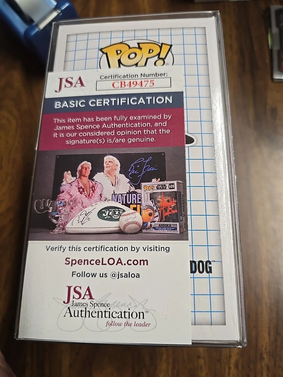 Marty Grabstein — MARTY GRABSTEIN Signed COURAGE COWARDLY DOG FLOCKED FUNKO POP EXCLUSIVE JSA COA, image 4
