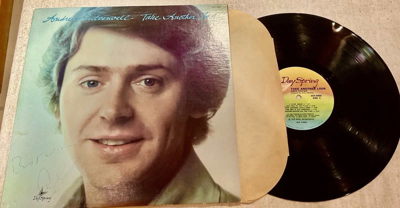 7 Random Autographed LP Vinyl Albums Vintage Collectable Chaplain Of Bourbon St+, изображение 3