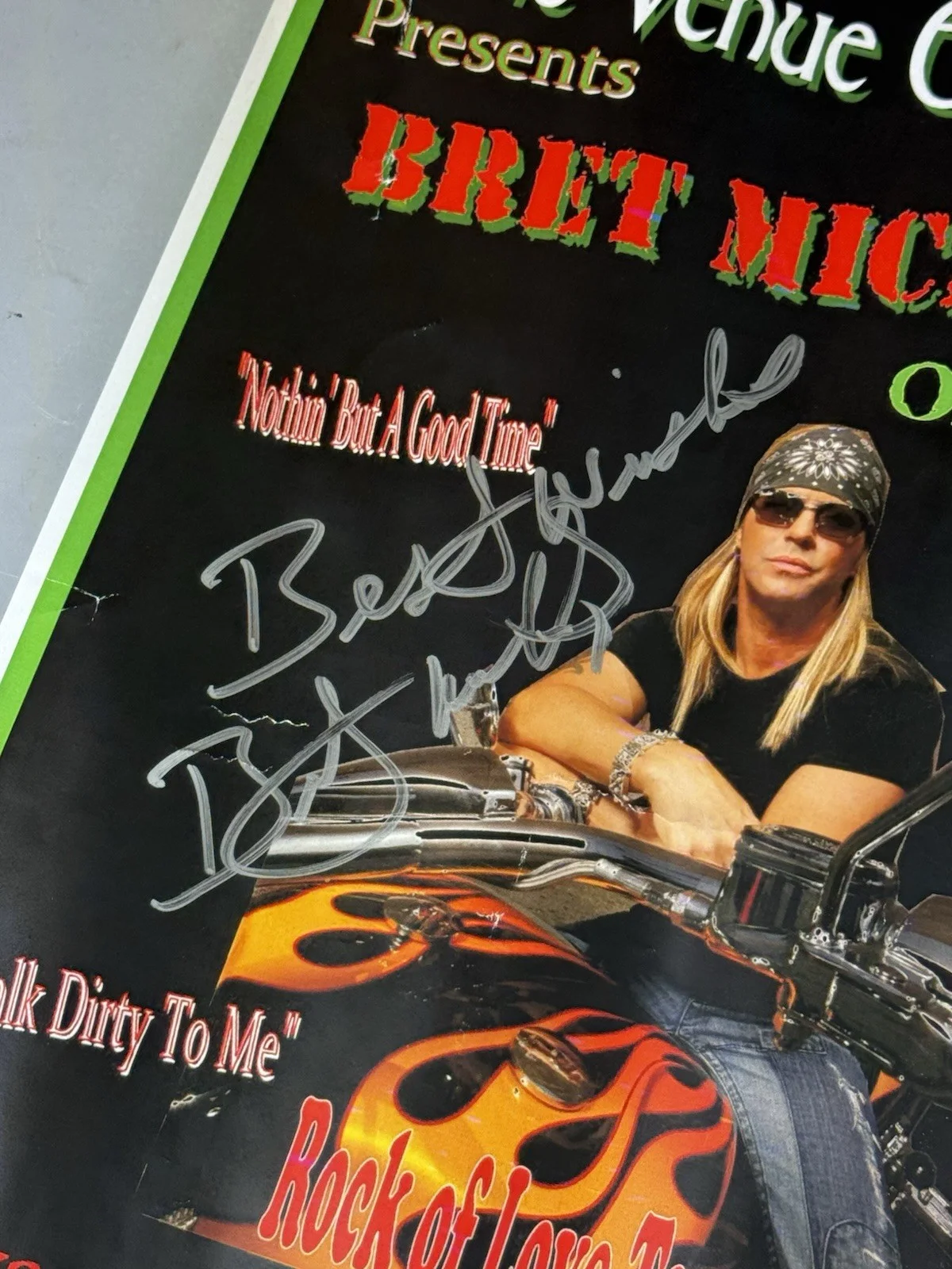 Bret Michaels Signed Rock of Love Poster LG324, изображение 2